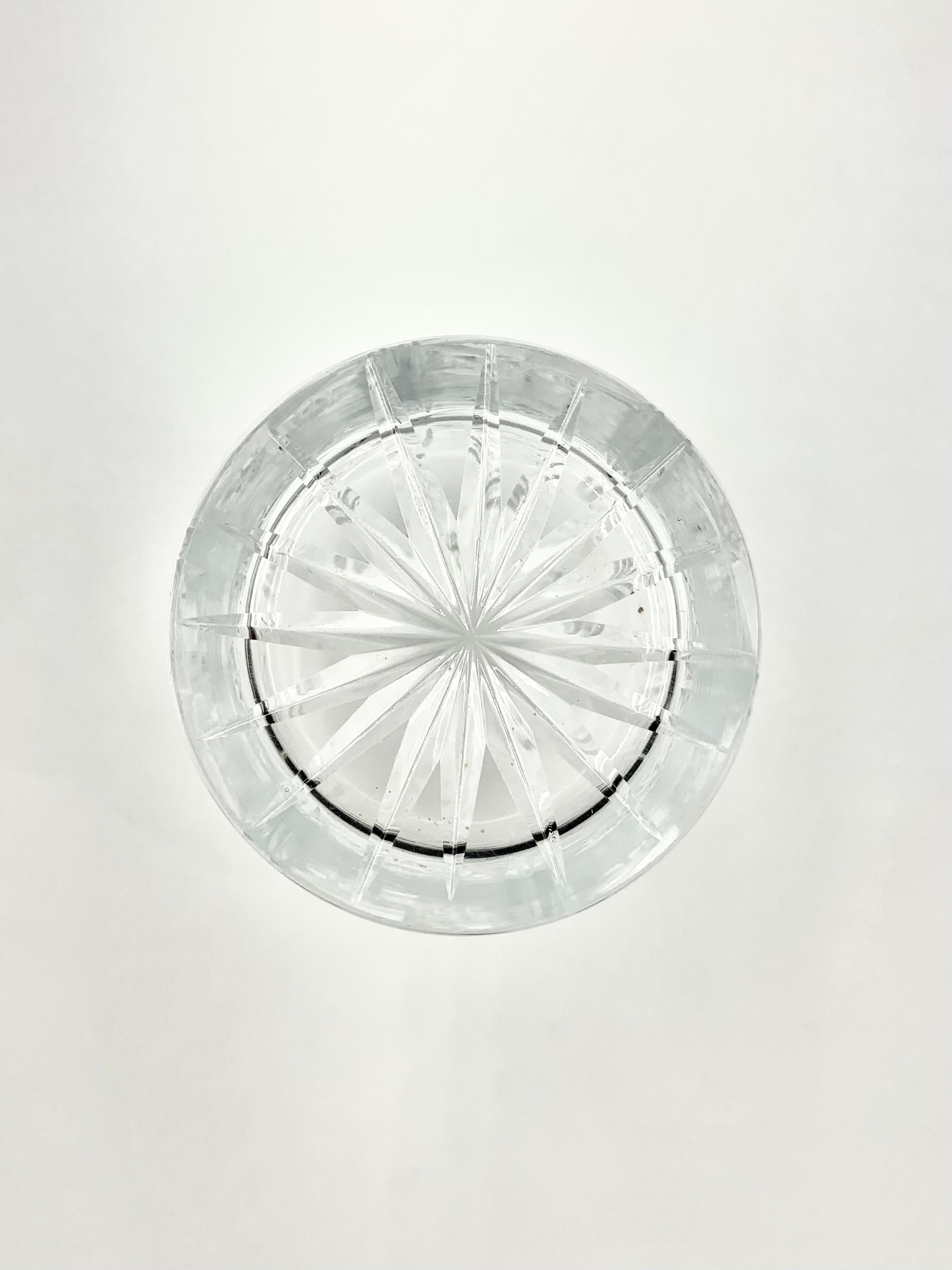 Argent Ancien porte-verre à thé russe du 19e siècle en argent et cristal 84 en vente