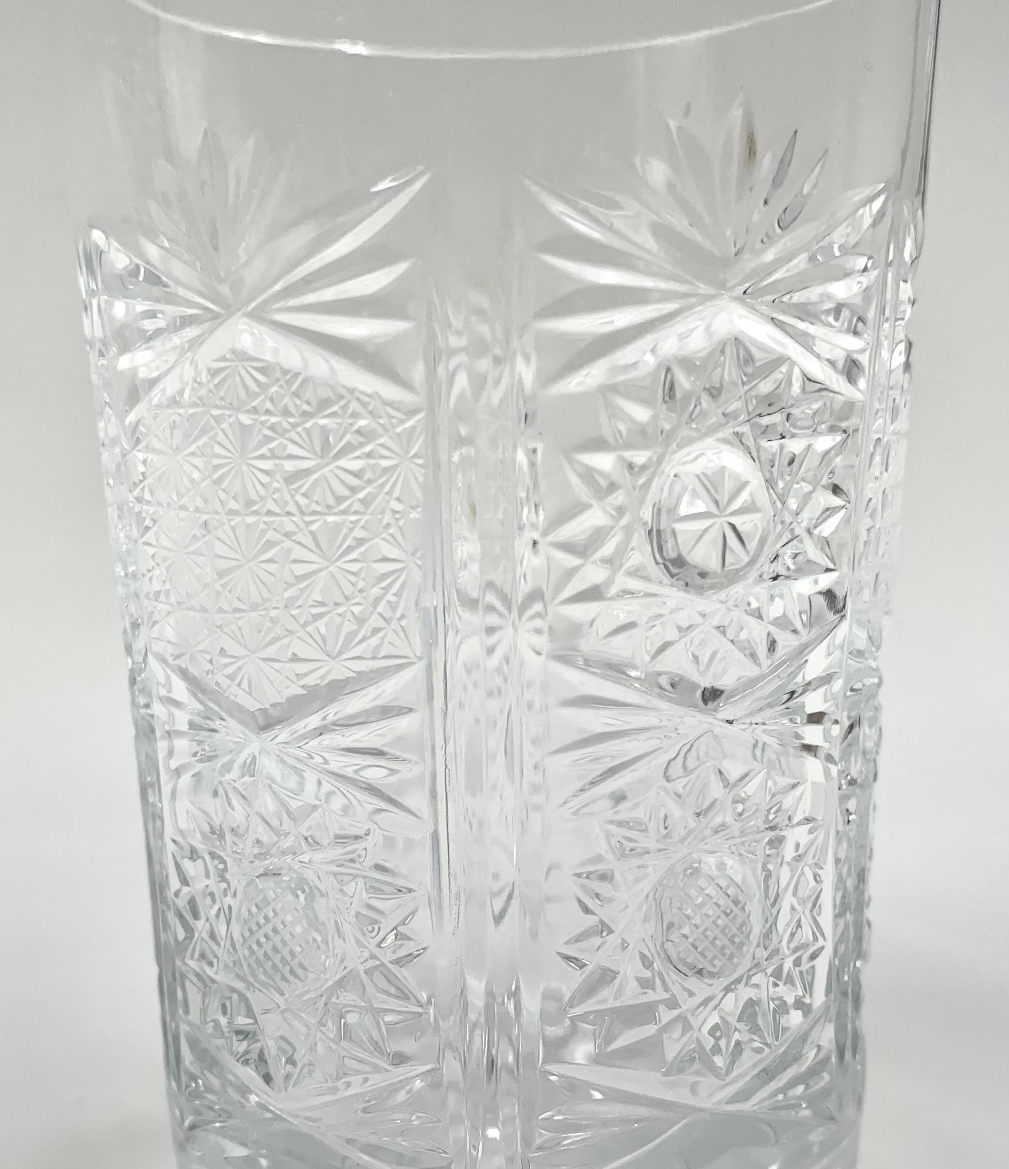 Ancien porte-verre à thé russe du 19e siècle en argent et cristal 84 en vente 1