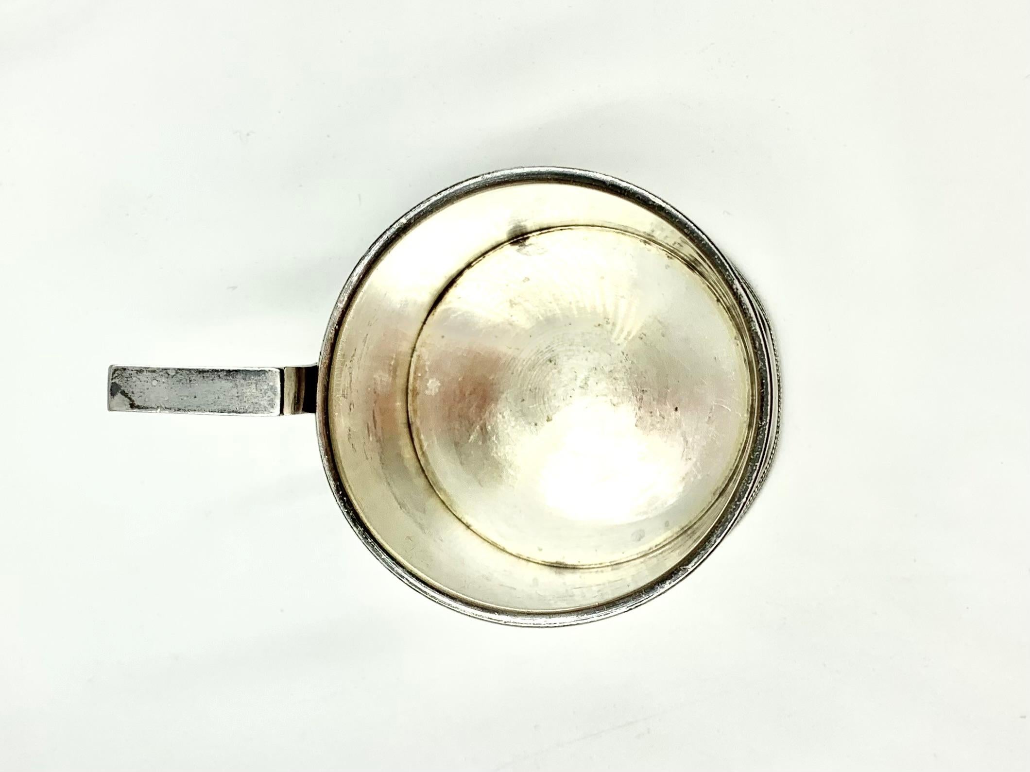 Ancien porte-verre à thé russe du 19e siècle en argent et cristal 84 en vente 2