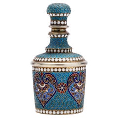 Antique 19th Century Russian .875 '84 Zolotniki' Silver Perfume Bottle