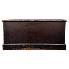 Antique 19th Century Rustic Painted Pine Blanket Box ( REF AF-3503 )