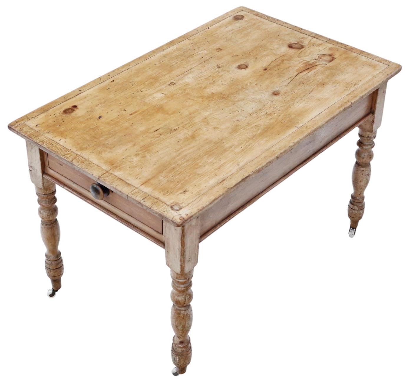 Antique 19th Century Softwood Table with Drawers at Both Ends – Characterful Rustic Furniture
This antique 19th-century softwood table offers lovely colour, age, and patina. Full of character and charm, it is a rare decorative find with drawers at