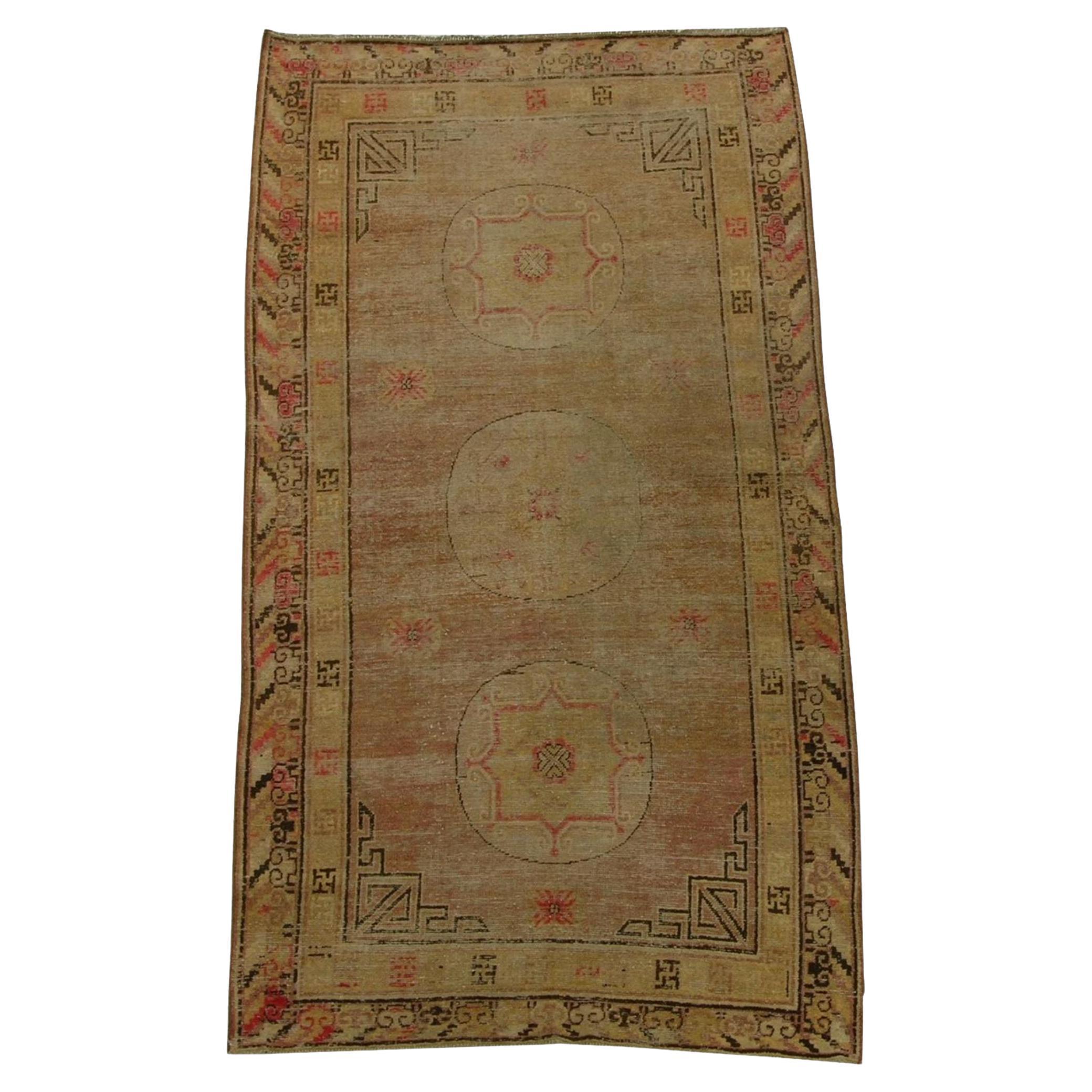 Antiker Samarkand-Teppich aus dem 19. Jahrhundert
