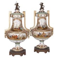 Antique 19th Century Samson Porcelain & Ormolu Mounted Vases With Cover c.1870