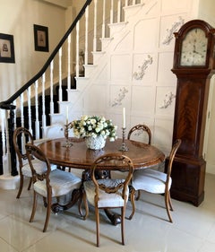 Antique 19th Century Set of Six Victorian Walnut Dining Chairs