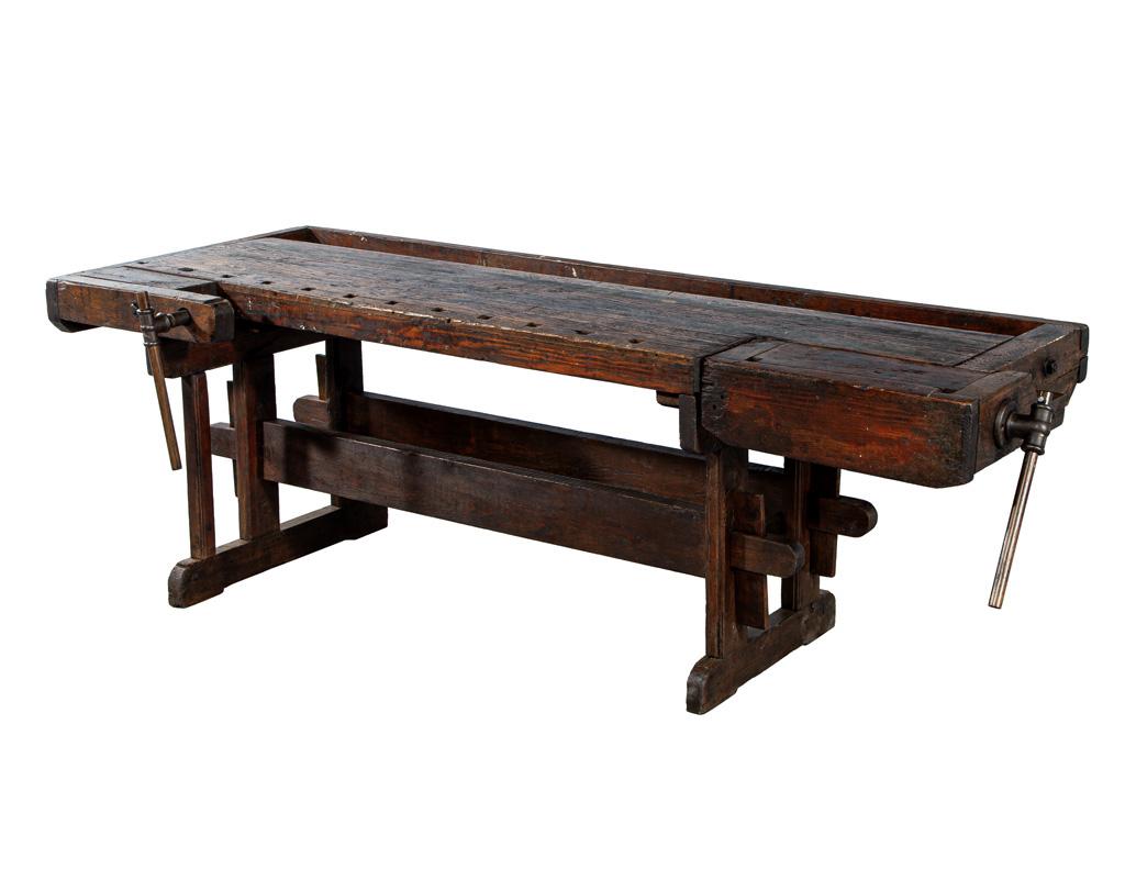 Antique 19th Century Shaker Style Work Bench Table im Angebot 9