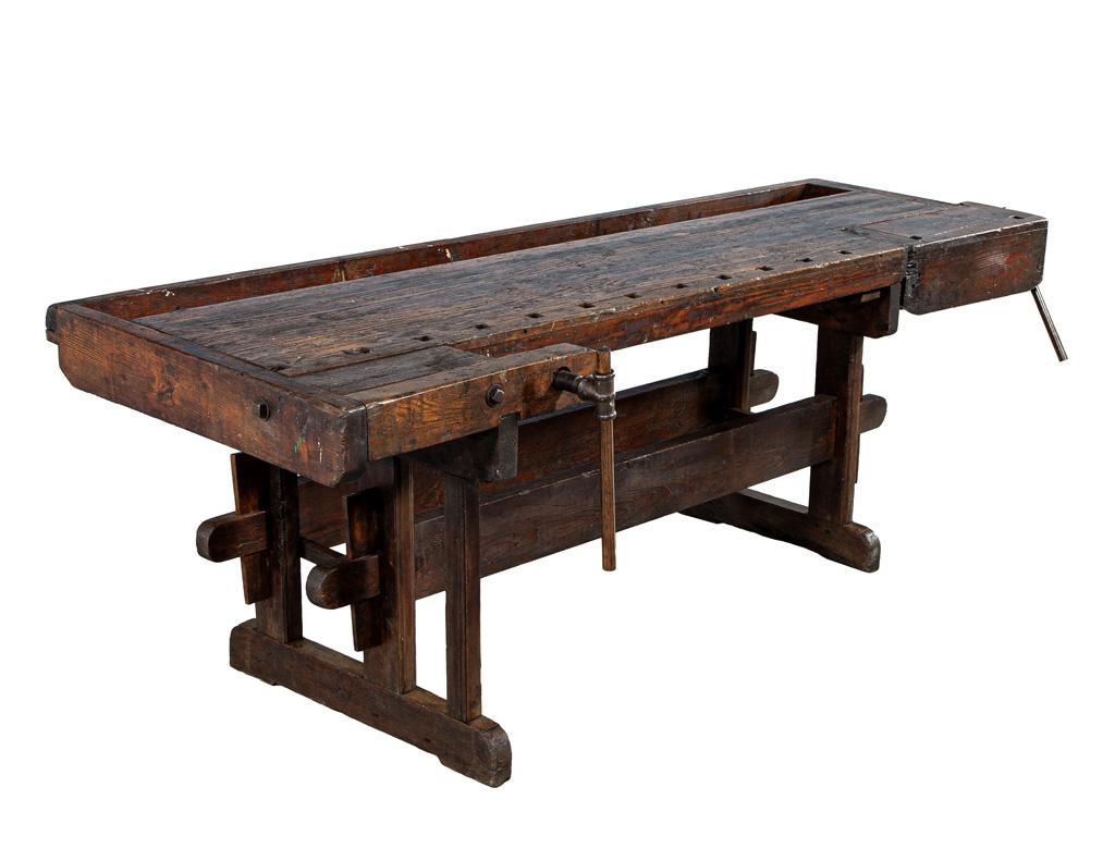 Antique 19th Century Shaker Style Work Bench Table im Angebot 10