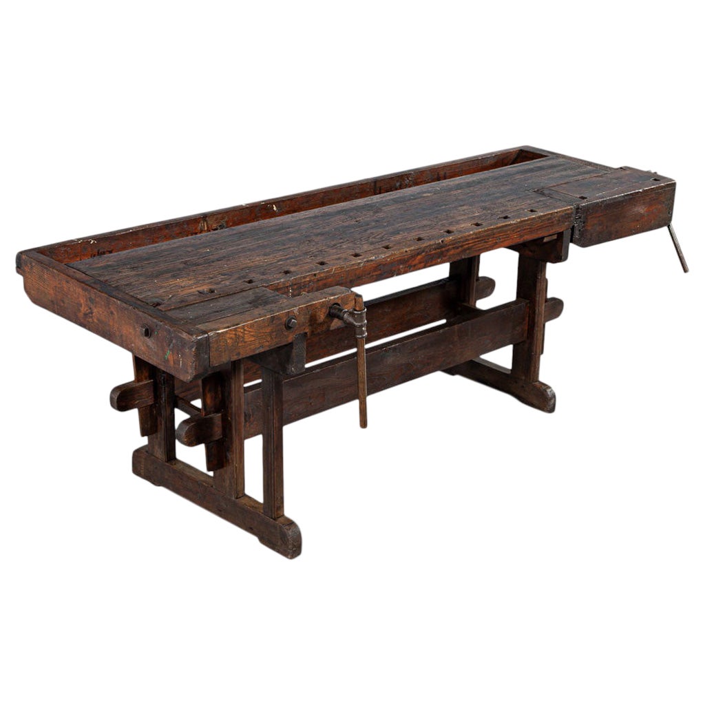 Antique 19th Century Shaker Style Work Bench Table