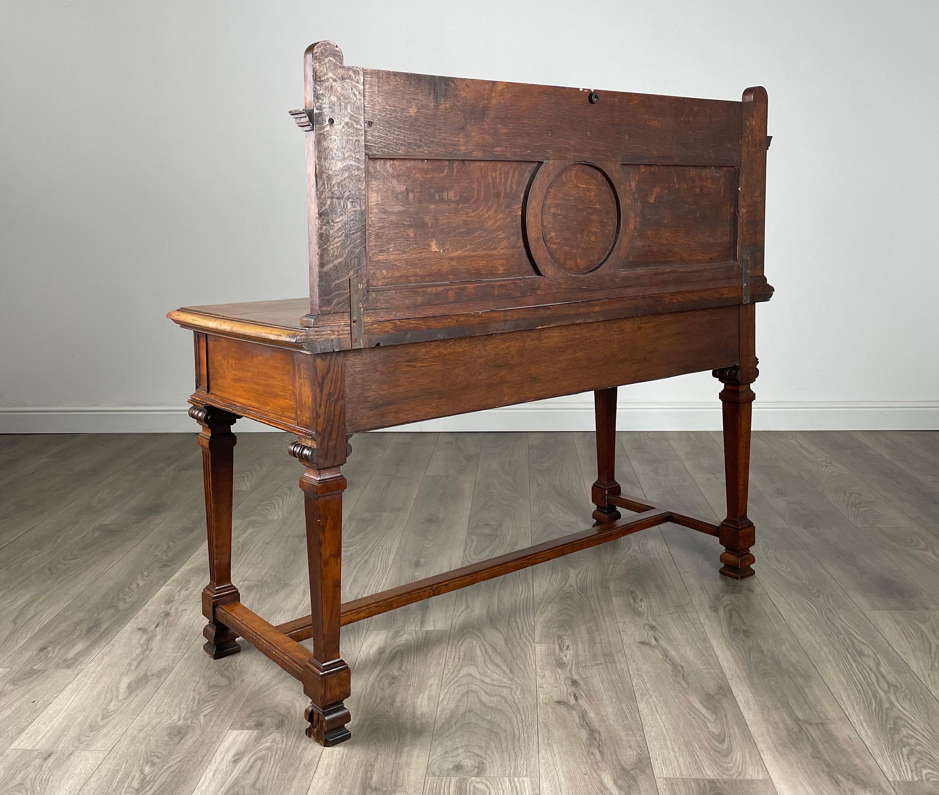 Antique 19th Century Side Table / Console Table In Oak ( REF AF-3118 ) For Sale 1