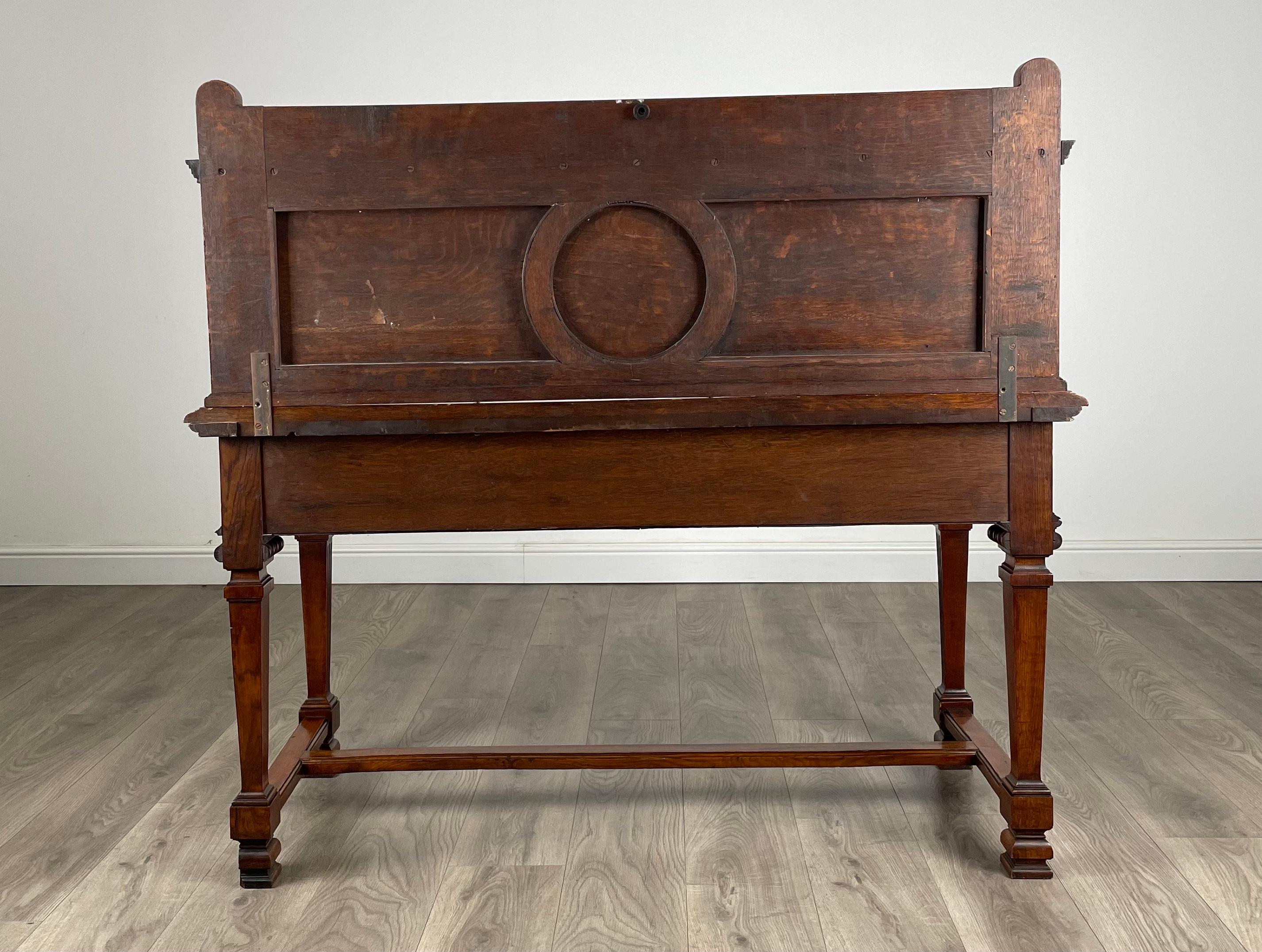 Antique 19th Century Side Table / Console Table In Oak ( REF AF-3118 ) For Sale 2