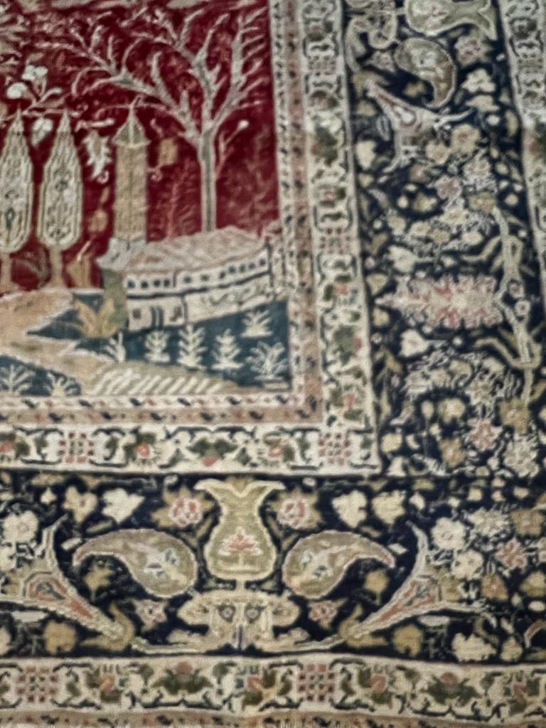 Antique 19th Century Silk Turkish Kayseri In Good Condition For Sale In Doha, QA