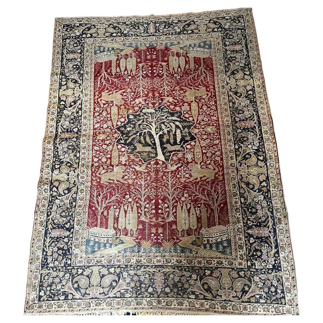 Antique 19th Century Silk Turkish Kayseri For Sale