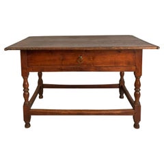 Antique 19ème siècle Table à un seul tiroir - Pupitre de table
