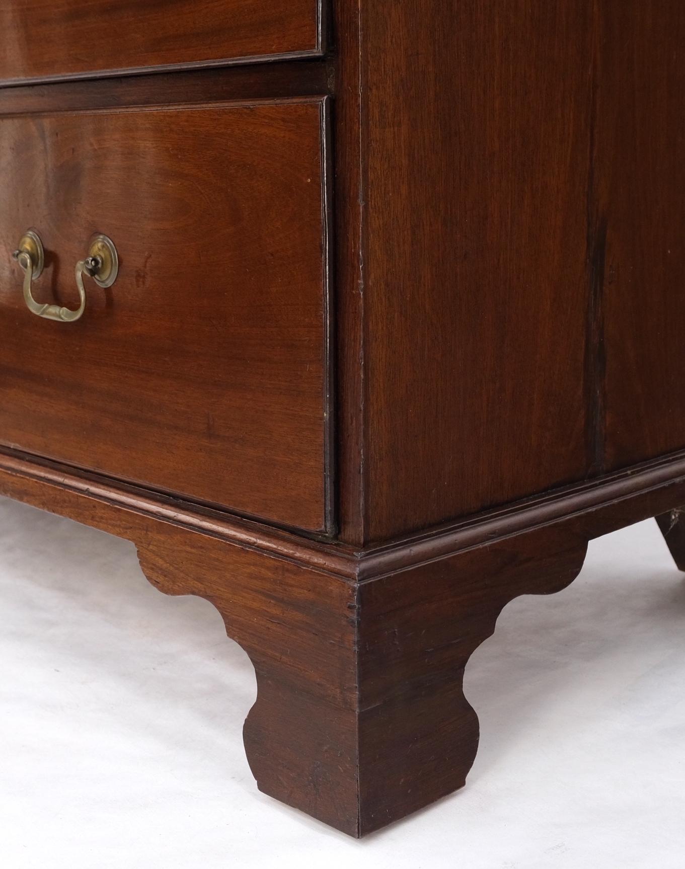 Antique 19th Century Solid Mahogany Chest on Chest Two Part Cabinet Tallboy Mint For Sale 6