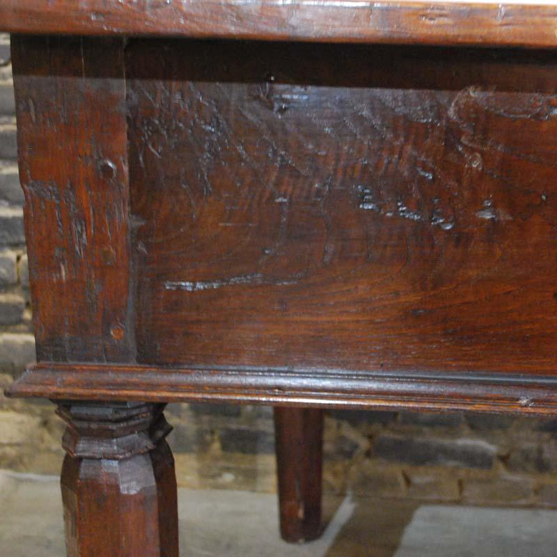 Antique 19th Century Spanish Chestnut Console or Serving Table 8