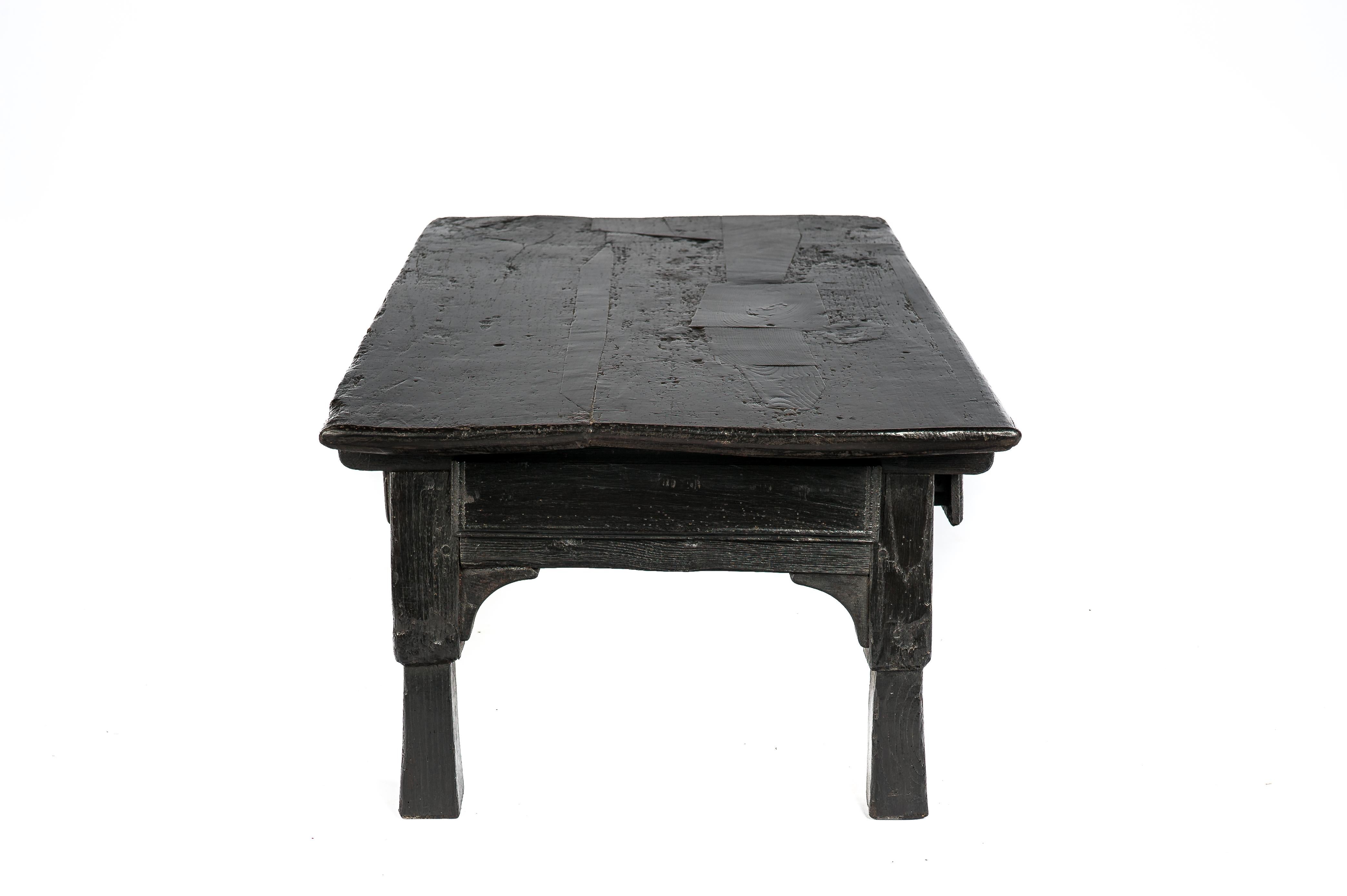 black antique coffee table