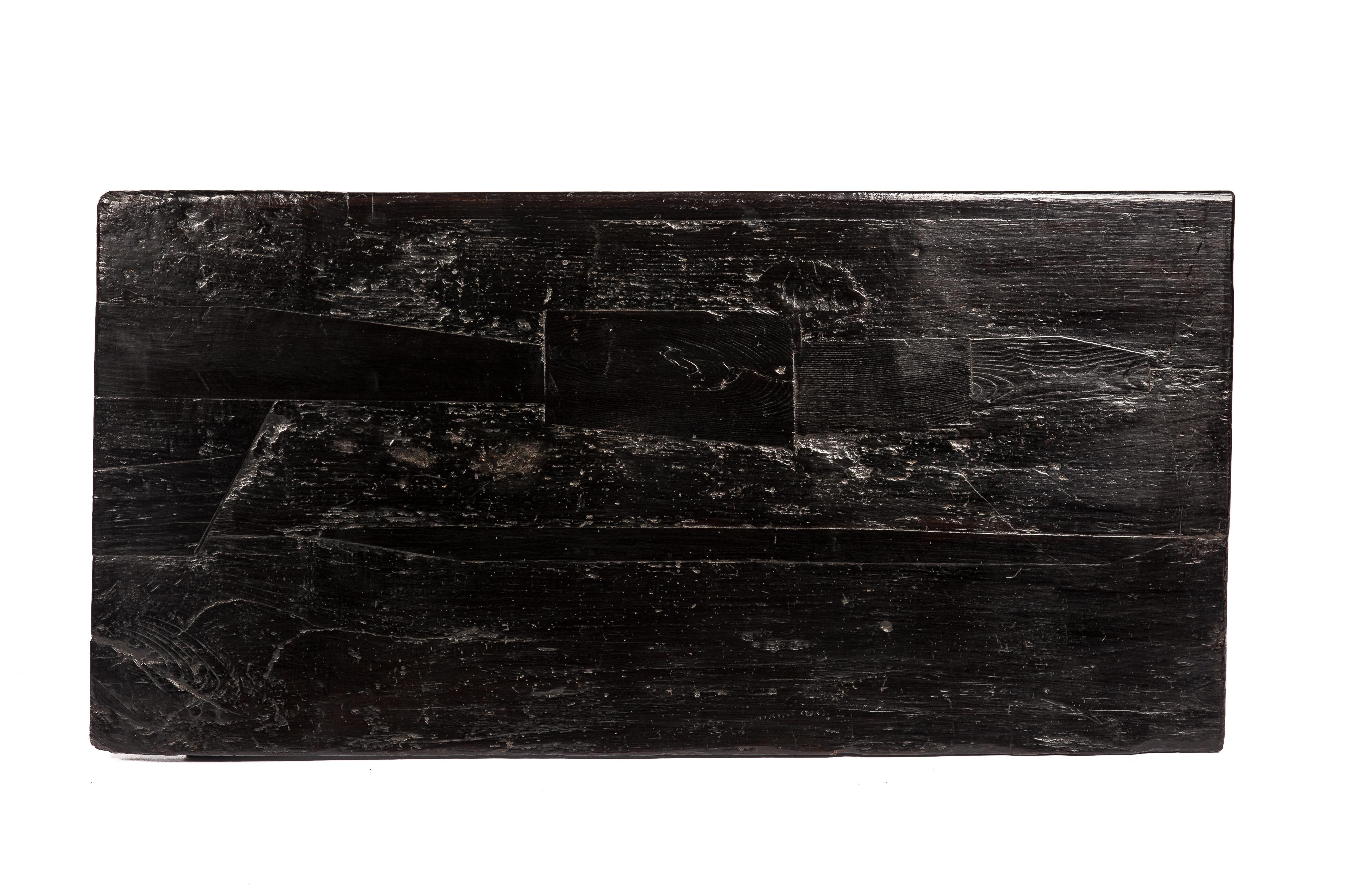 black rustic coffee table
