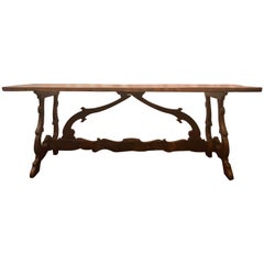 Antique 19th Century Spanish Trestle Table