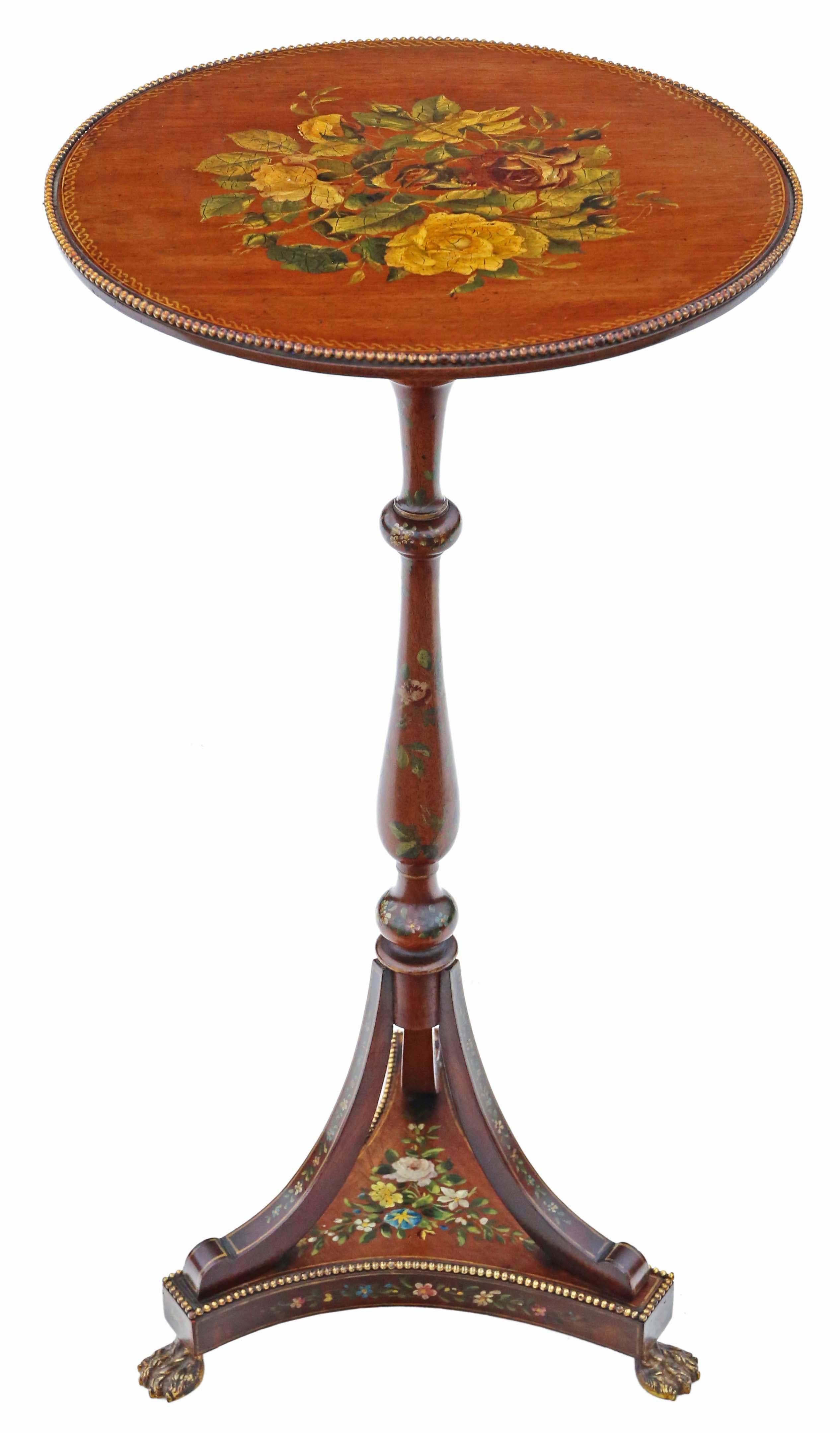 Antike 19. Jahrhundert Exemplar Qualität Hand dekoriert Wein Seite oder Beistelltisch.

Dies ist ein schöner Tisch, der Qualität ausstrahlt, mit attraktivem Ormolu-Messingdekor und schöner Handverzierung.

Sehr selten und attraktiv.

Der Tisch hat