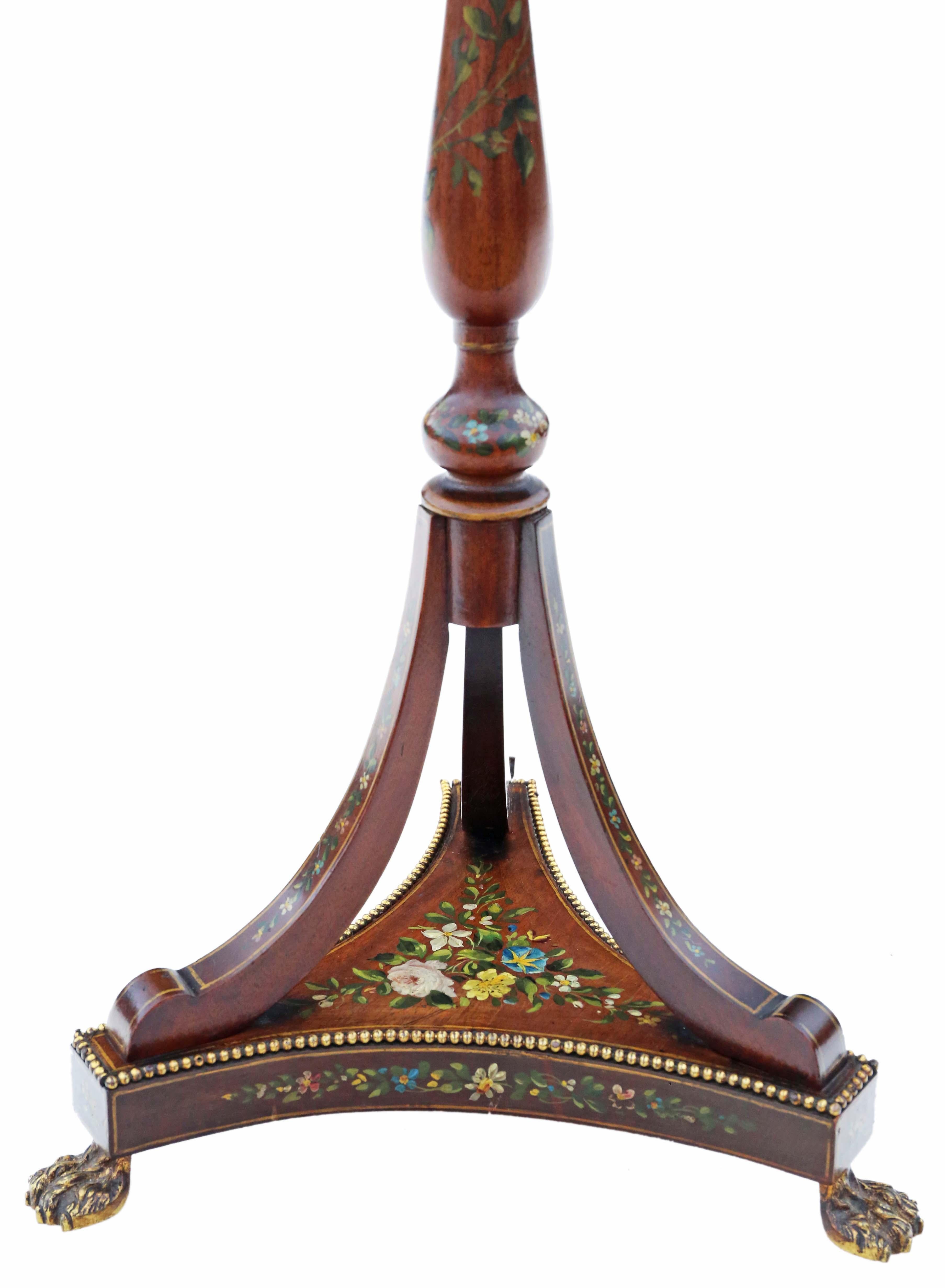 Antike handdekorierte Weinseite oder Beistelllasche aus dem 19. Jahrhundert, Exemplarqualität (Walnuss) im Angebot