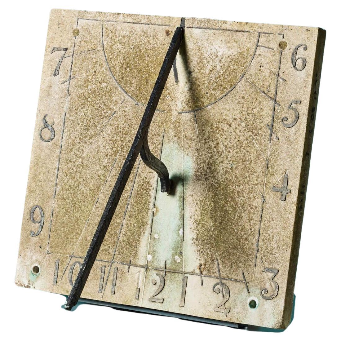 Antique 19th Century Square Marble Sundial For Sale