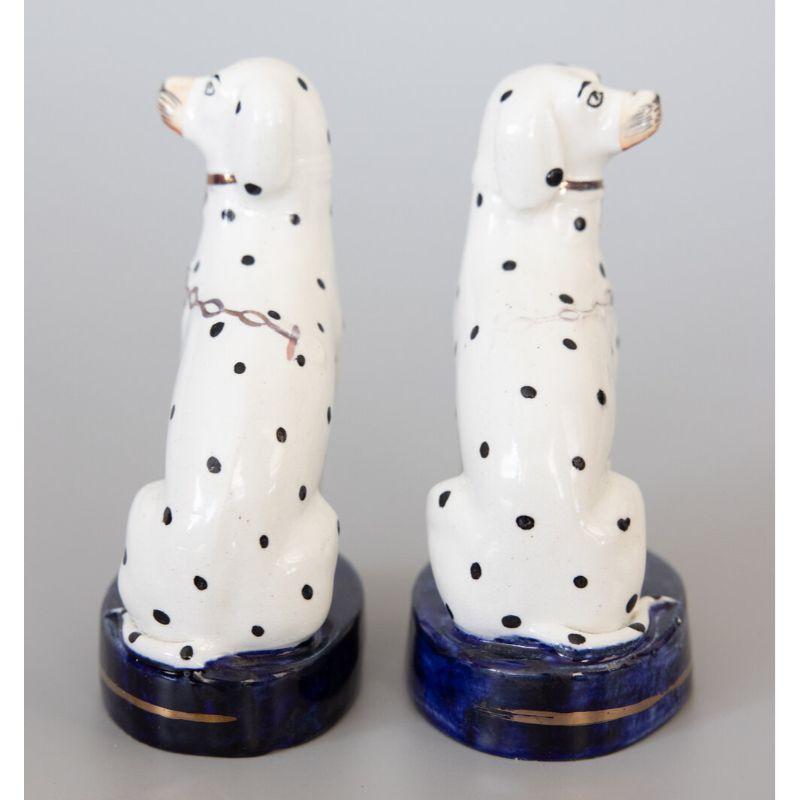 English Antique 19th-Century Staffordshire Dalmatian Dogs Figurines, a Pair