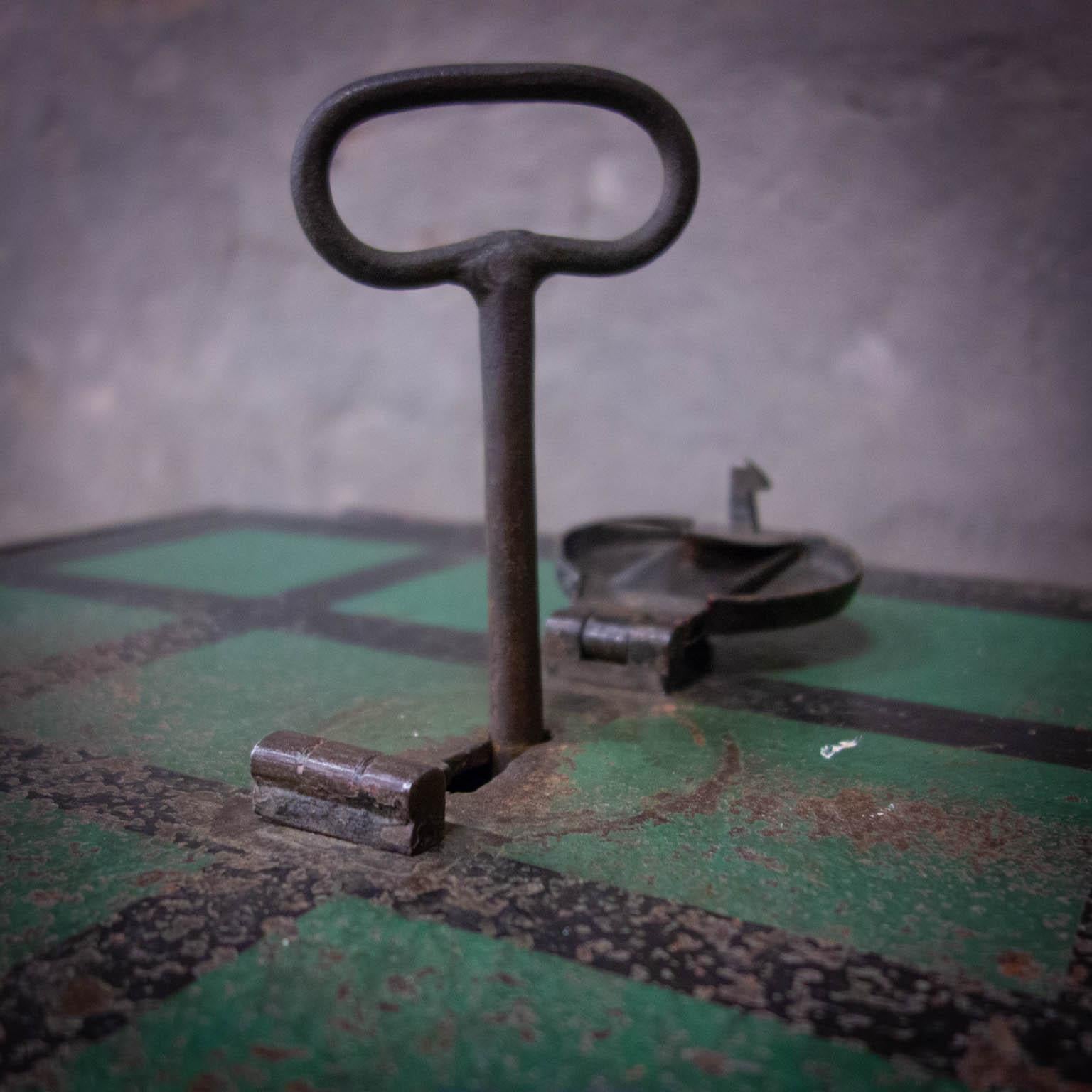 Antique 19th Century Strongbox, Key Included For Sale 4