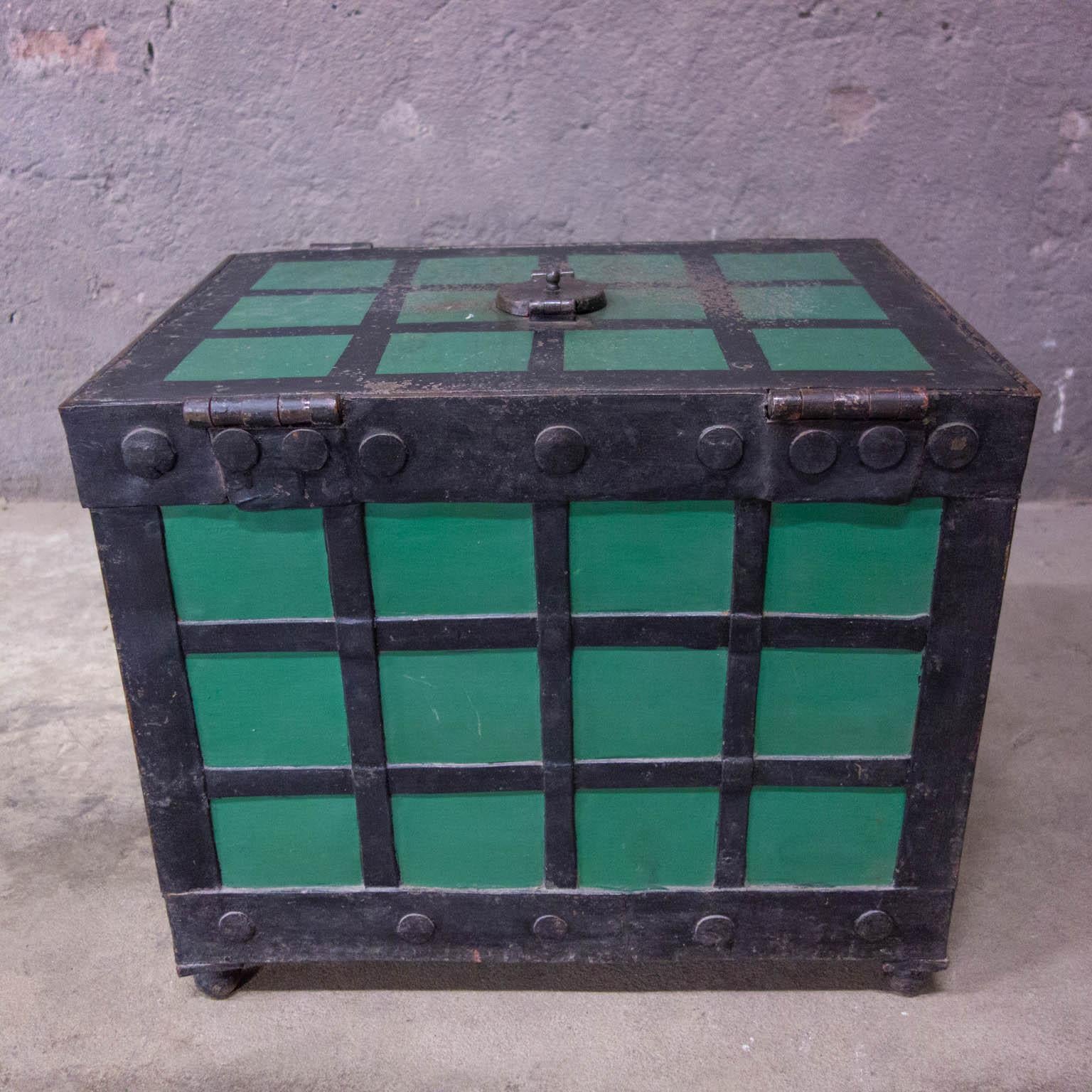 Antique 19th Century Strongbox, Key Included For Sale 12