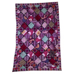 Antique 19th Century Suzani Panel Wall Hanging