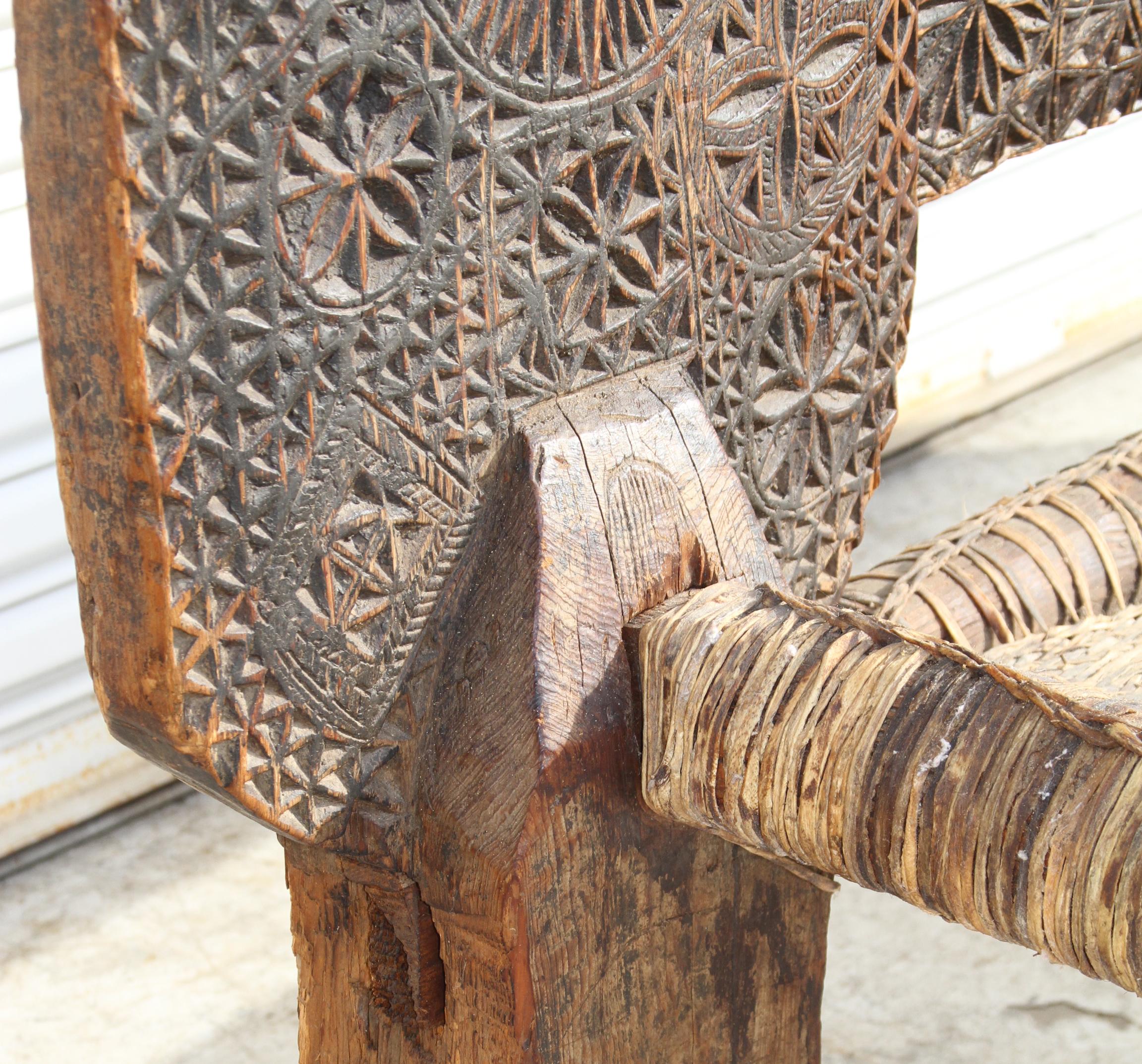  Antique 19th Century Swat Valley Charpoi Bench For Sale 3