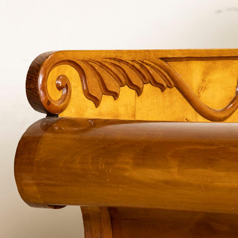 Antique 19th Century Swedish Biedermeier Yellow Birch Sofa Settee For Sale 5