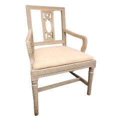 Antique 19th century Swedish Gustavian Accent Chair