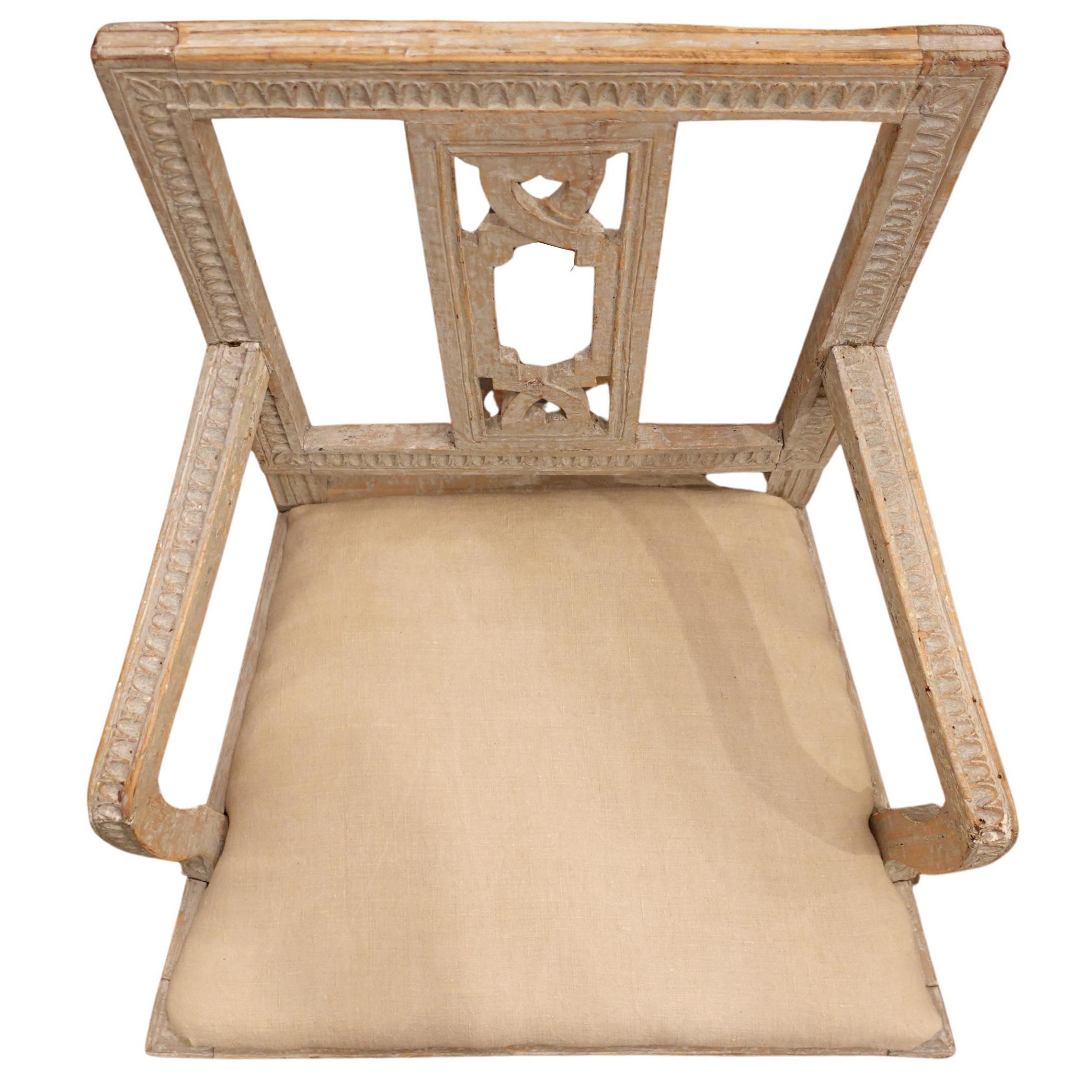 Gustavien Ancienne chaise d'appoint suédoise gustavienne du 19e siècle en vente
