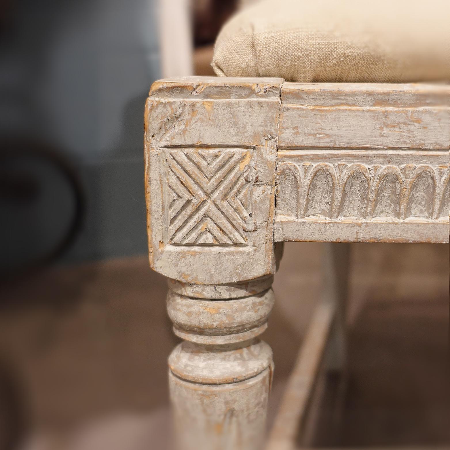 Suédois Ancienne chaise d'appoint suédoise gustavienne du 19e siècle en vente