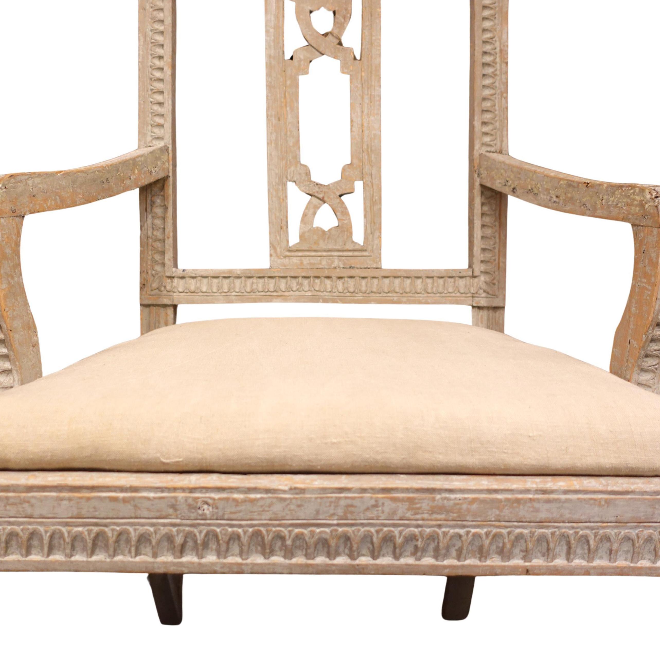 XIXe siècle Ancienne chaise d'appoint suédoise gustavienne du 19e siècle en vente