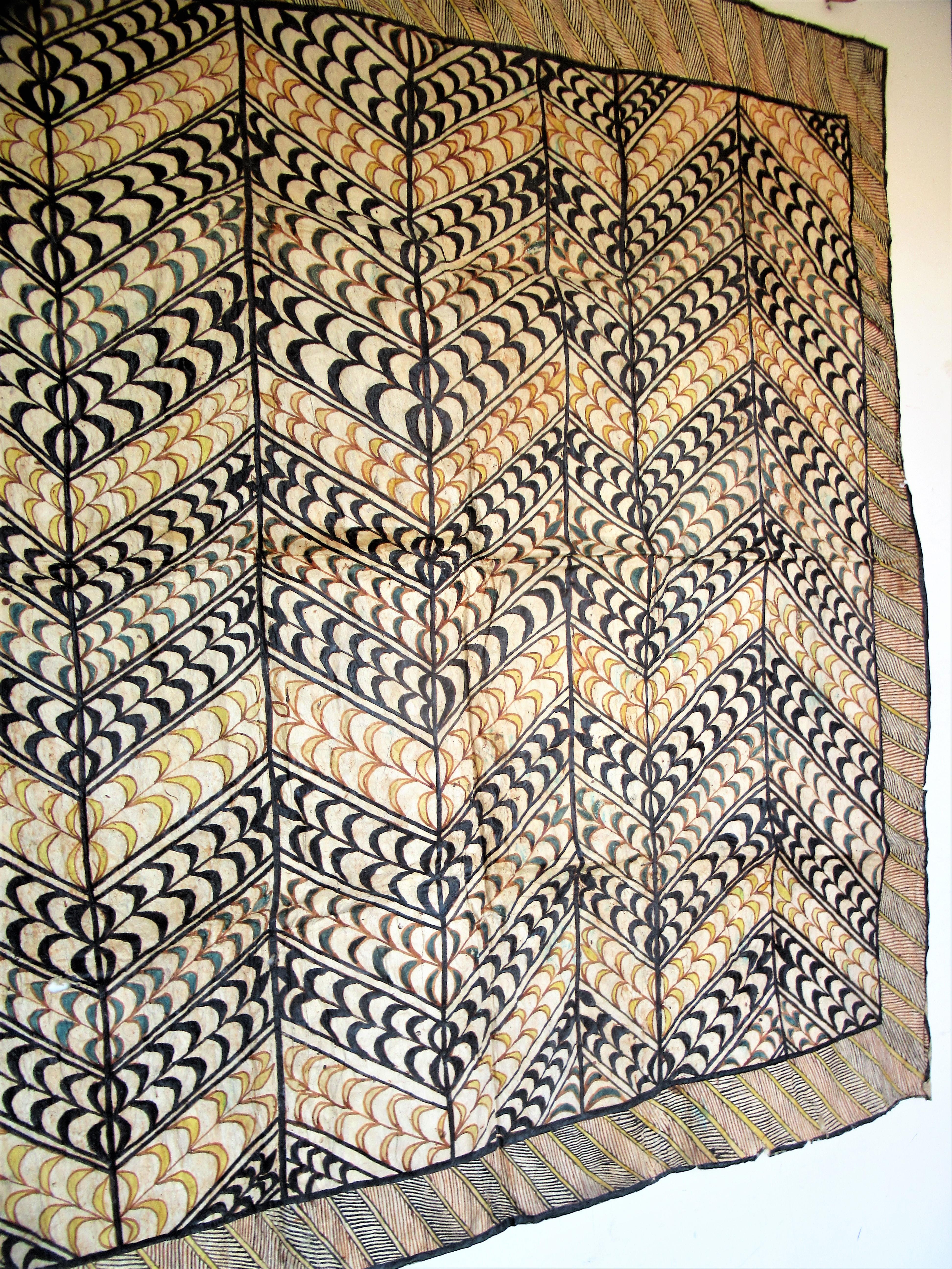 Antique 19th Century Tapa Cloth 1