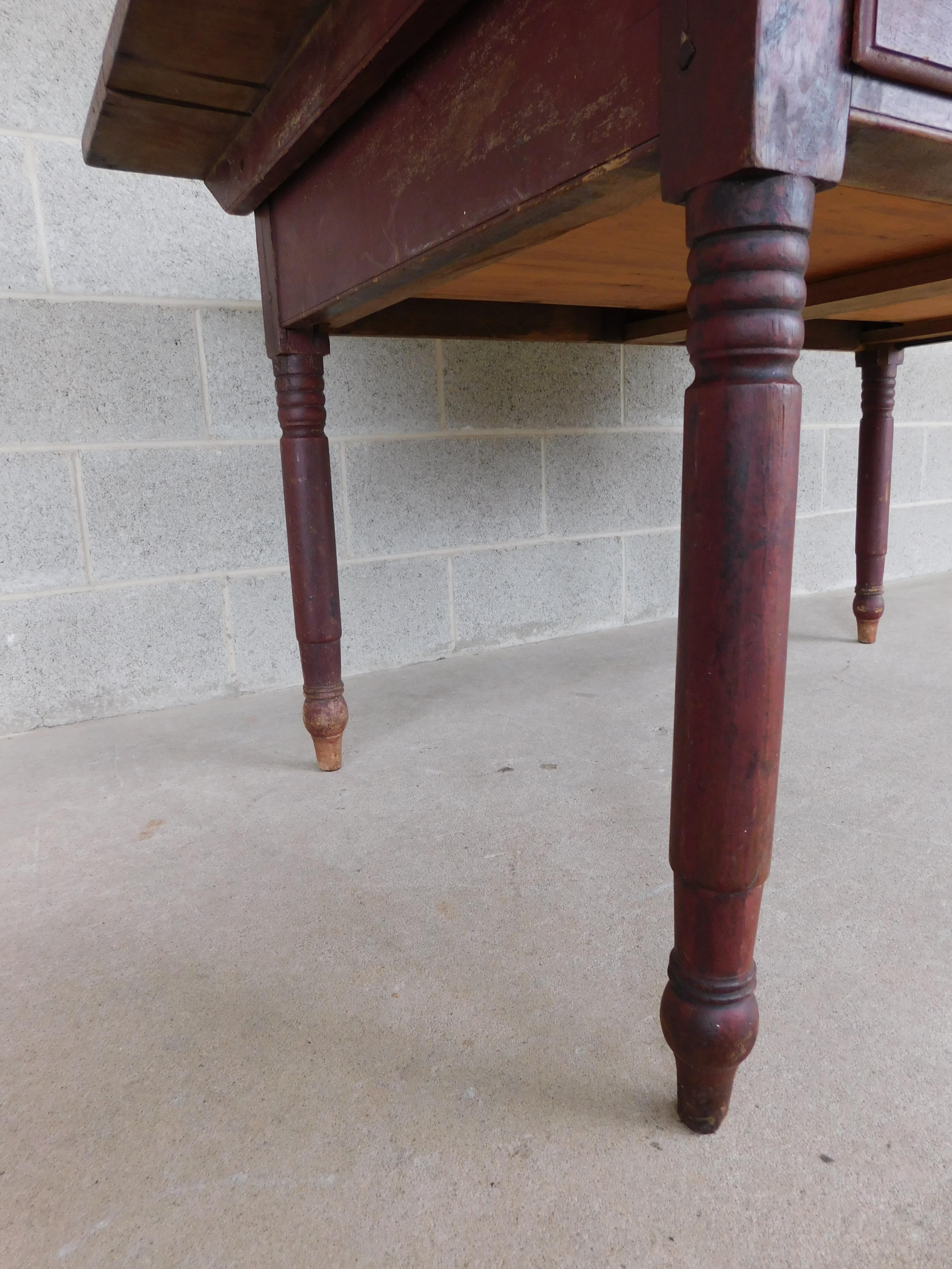 Antique 19th Century Tavern Work Dining Table For Sale 6