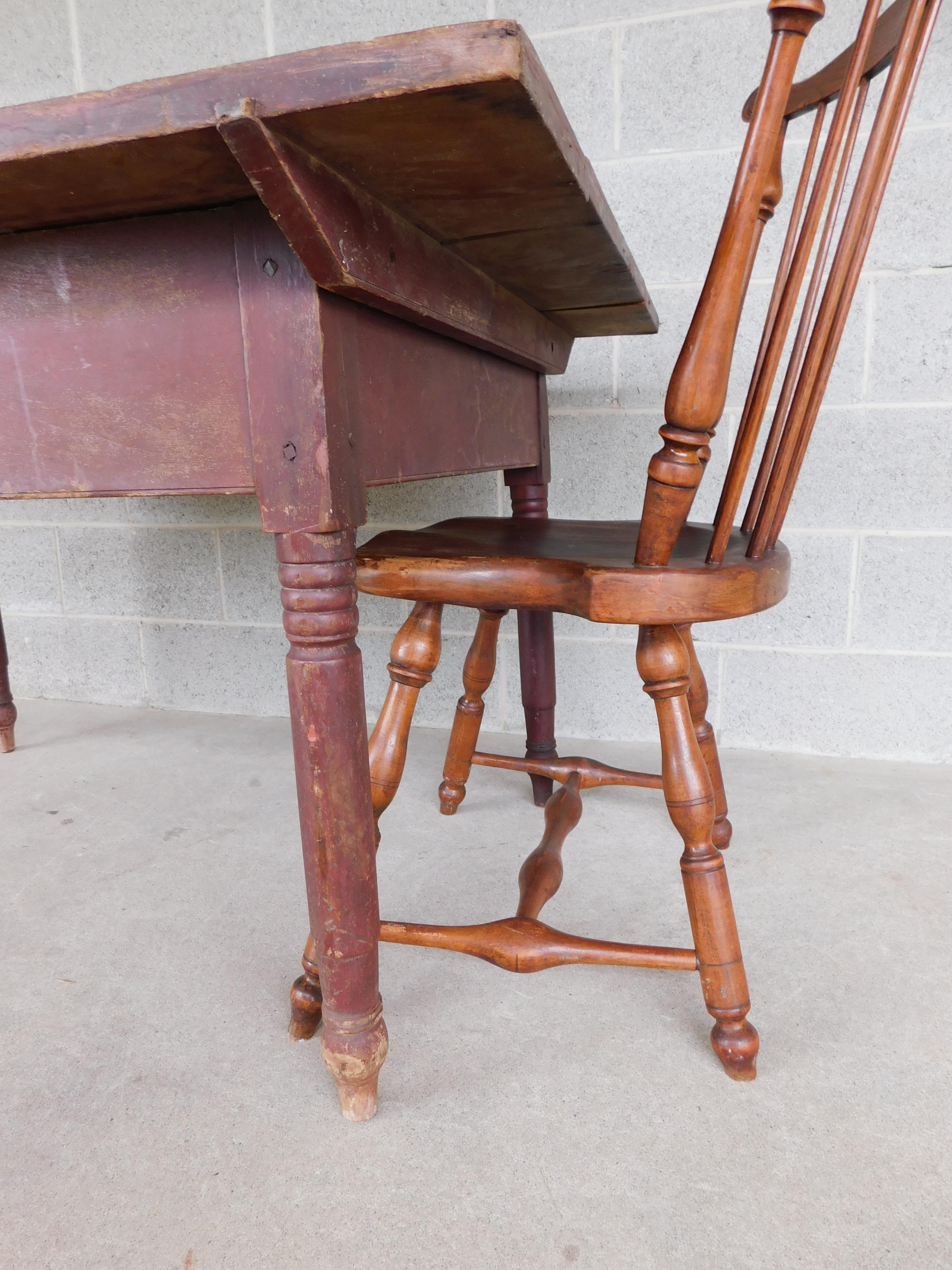 Antique 19th Century Tavern Work Dining Table For Sale 12