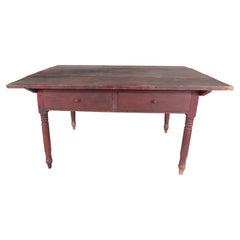 Antique 19th Century Tavern Work Dining Table