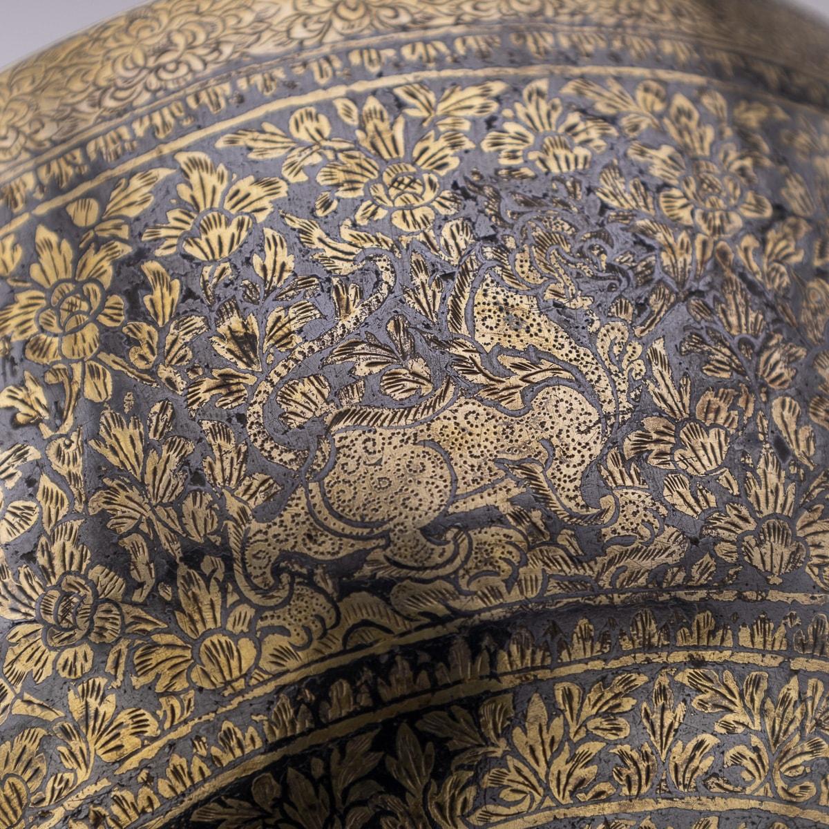 Antique 19th Century Thai Solid Silver-Gilt Niello Enamel Bowl, Siam c.1800 For Sale 6