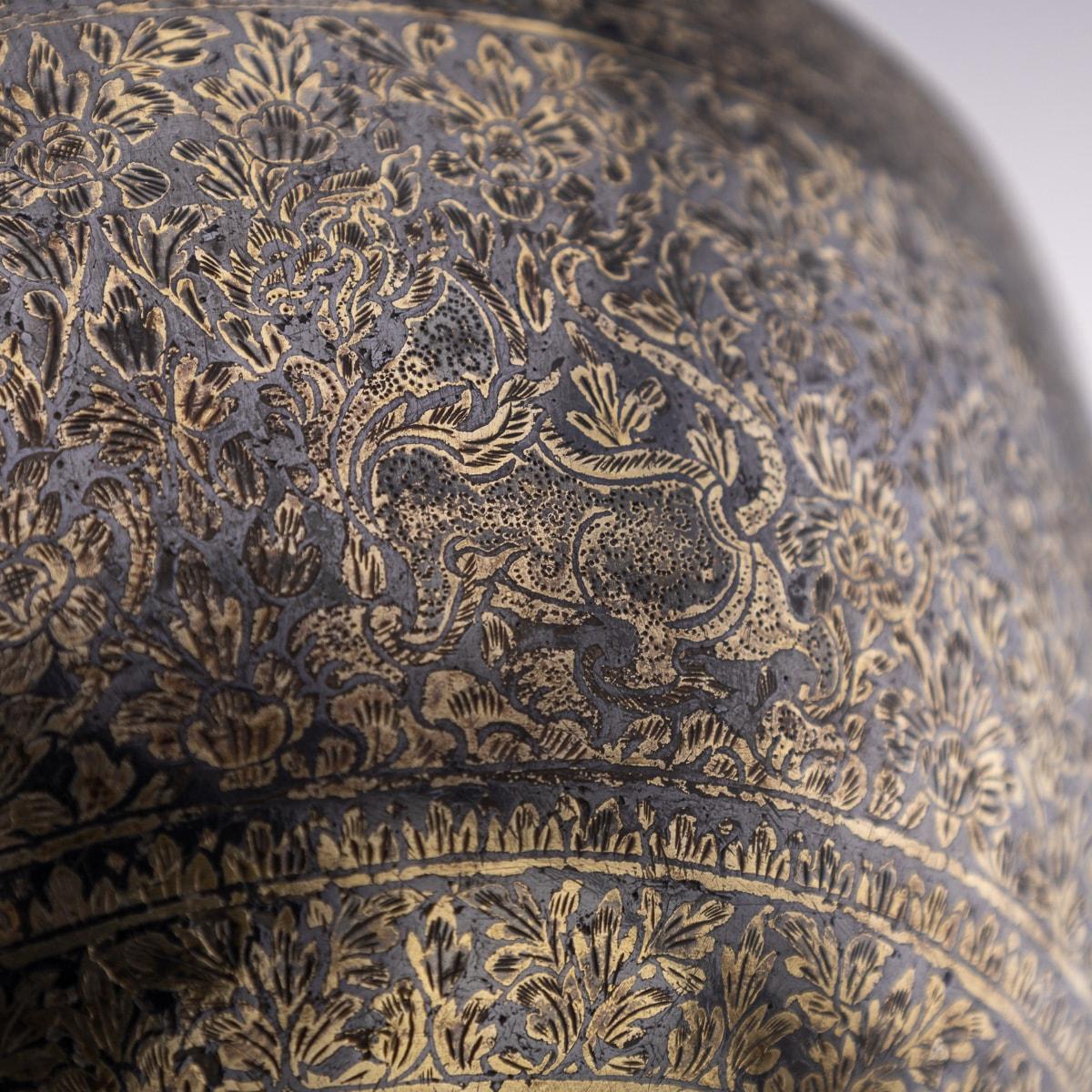 Antique 19th Century Thai Solid Silver-Gilt Niello Enamel Bowl, Siam c.1800 For Sale 9