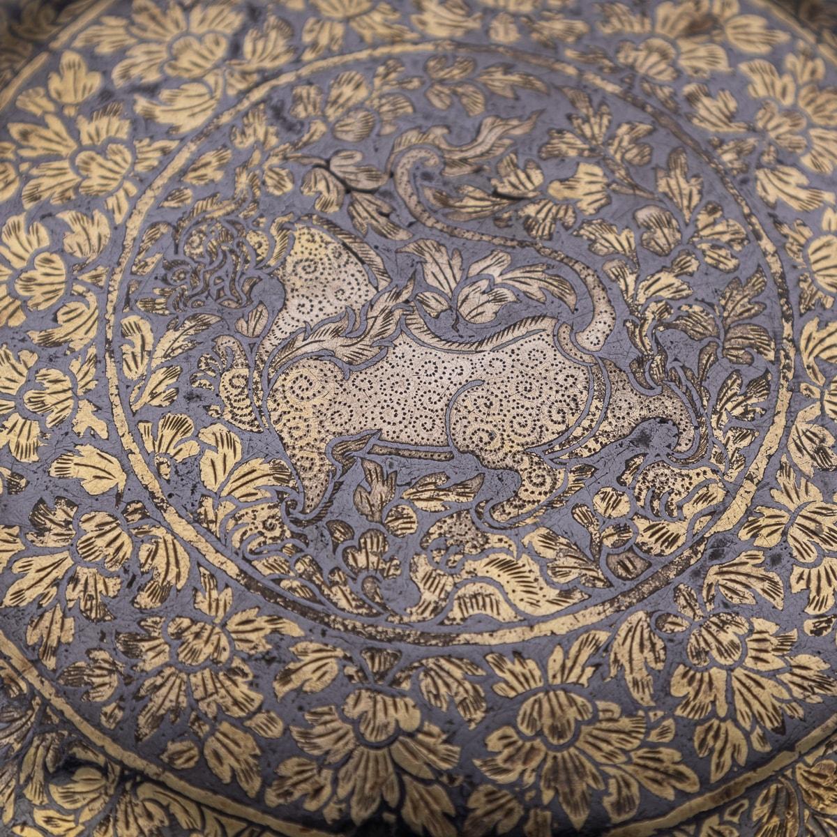 Antica ciotola tailandese del XIX secolo in argento massiccio dorato e smalto Niello, Siam c.1800 in vendita 13