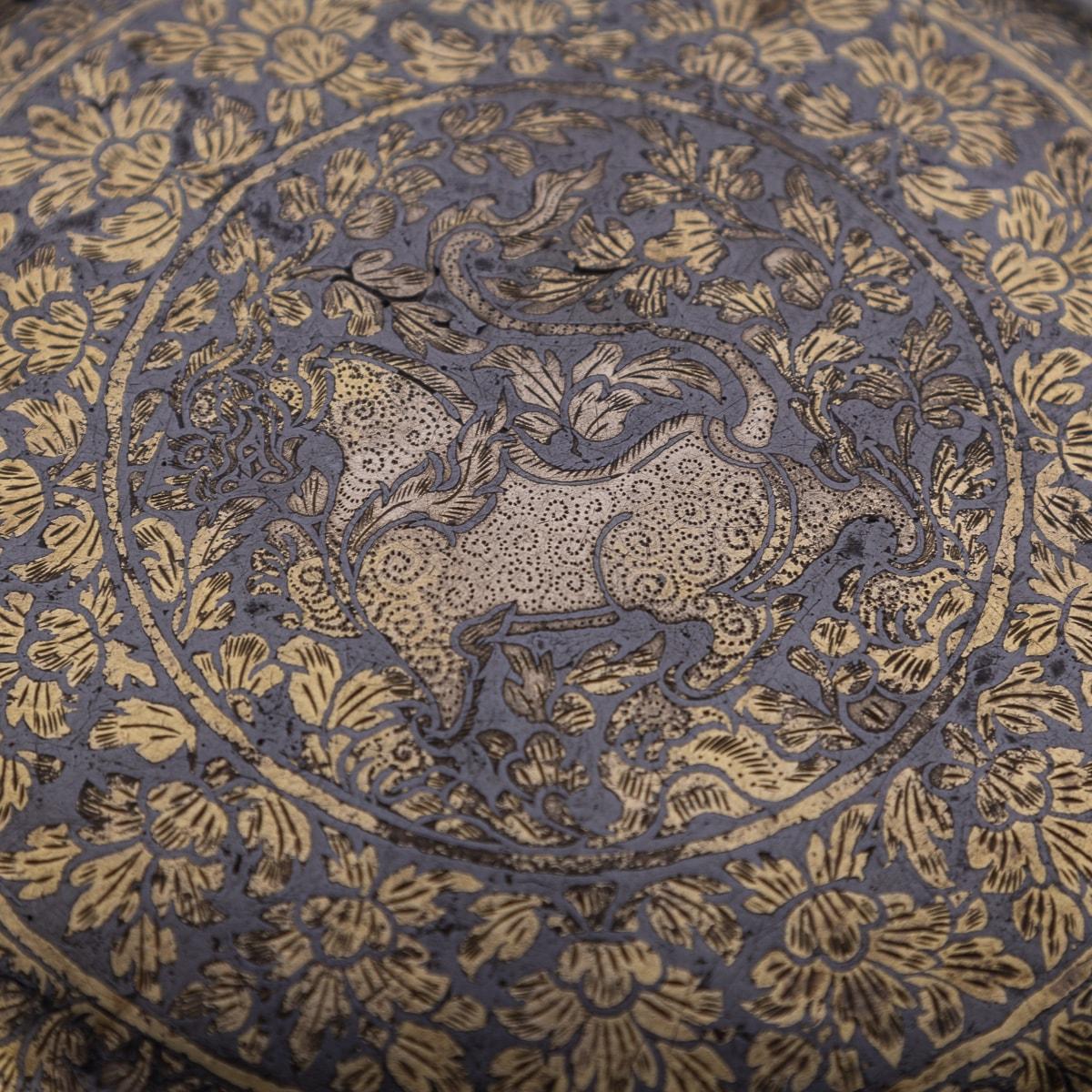 Antica ciotola tailandese del XIX secolo in argento massiccio dorato e smalto Niello, Siam c.1800 in vendita 2