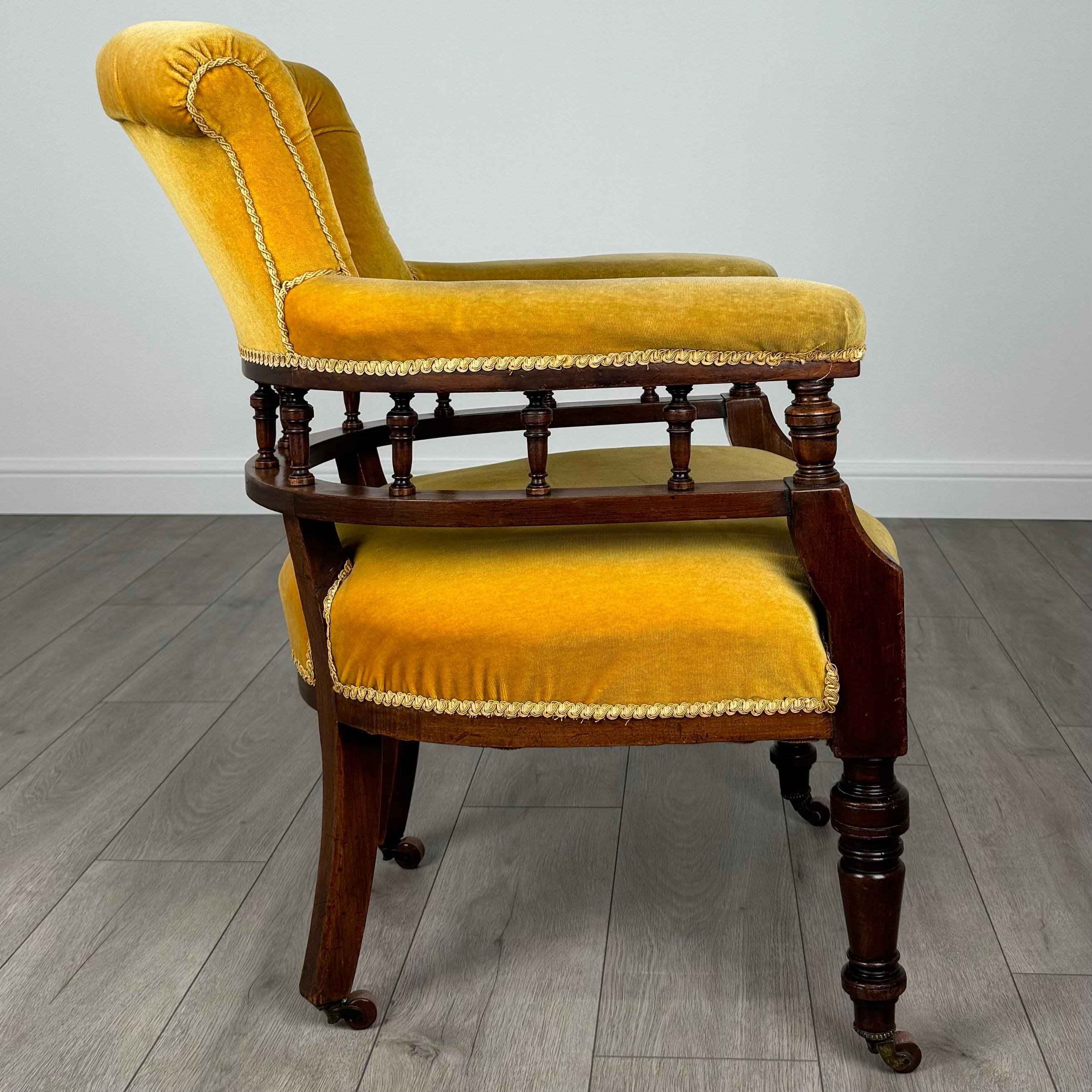 Antique 19th Century Tub Chair / Armchair In Mahogany ( REF AF-3538 ) 2