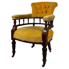 Antique 19th Century Tub Chair / Armchair In Mahogany ( REF AF-3538 )