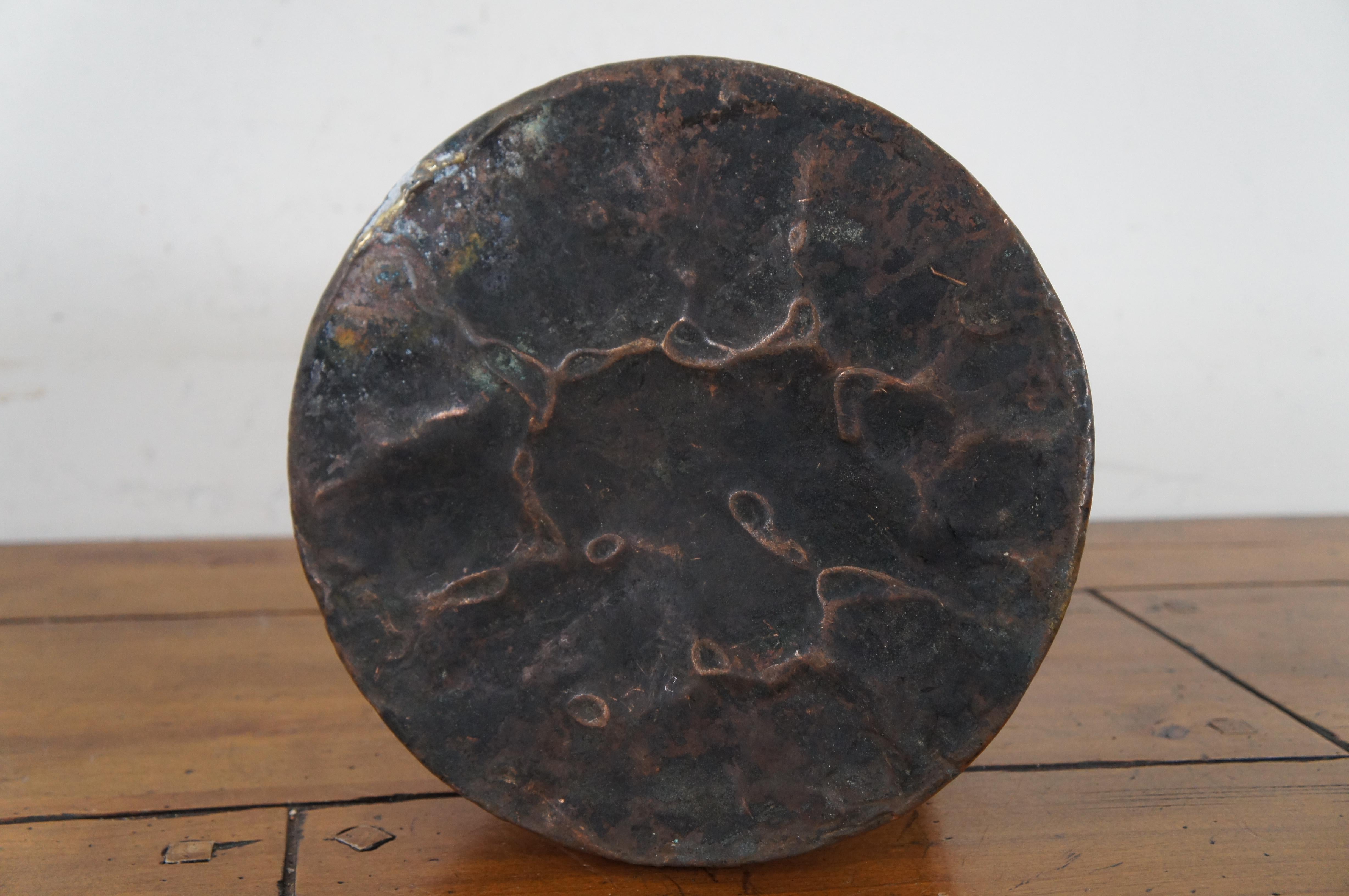 Antike 19. Jahrhundert Türkisch Schwalbenschwanz Kupfer Deckelkrug Krug Ewer im Angebot 3