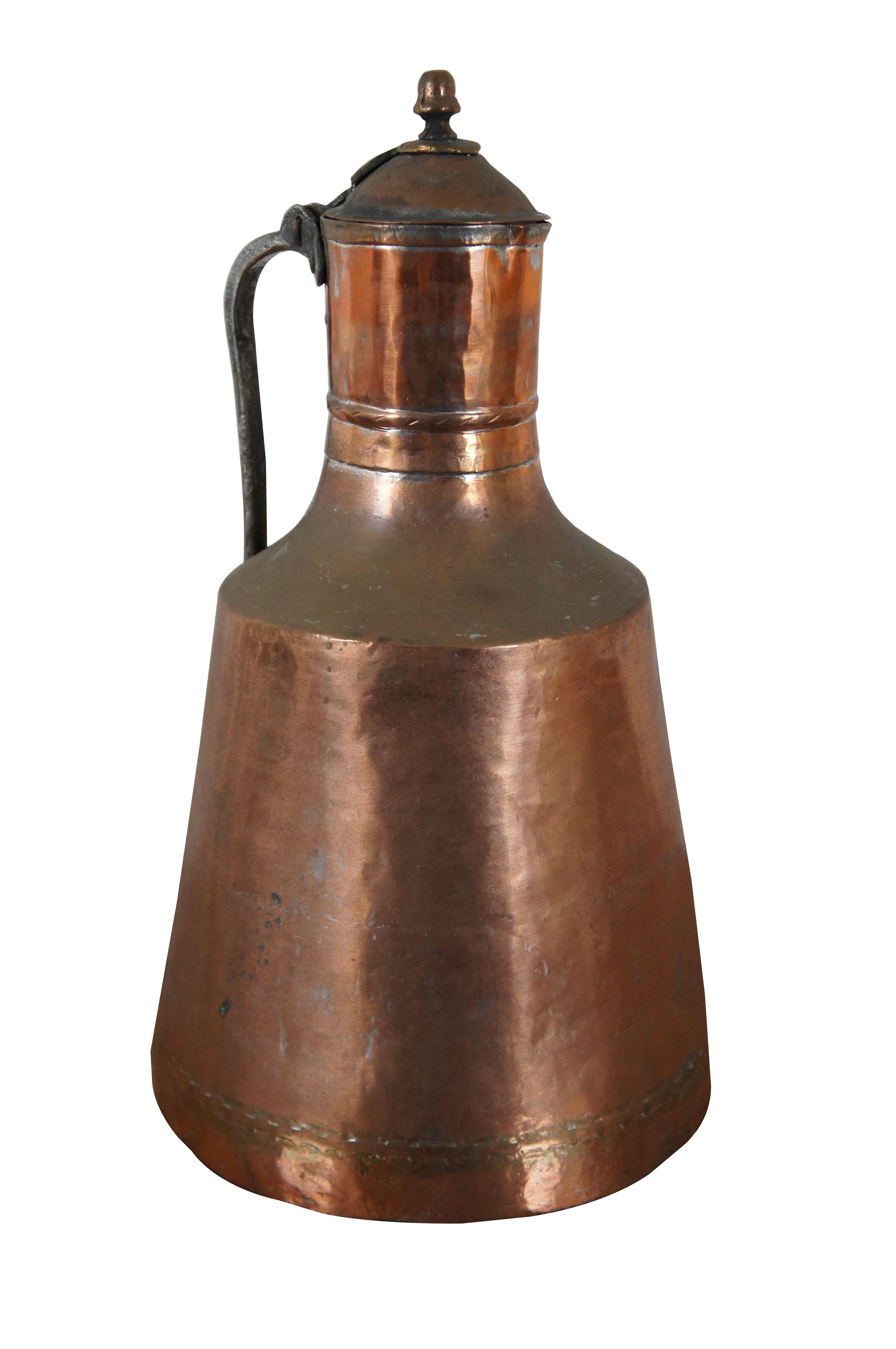 antique turkish copper water jug