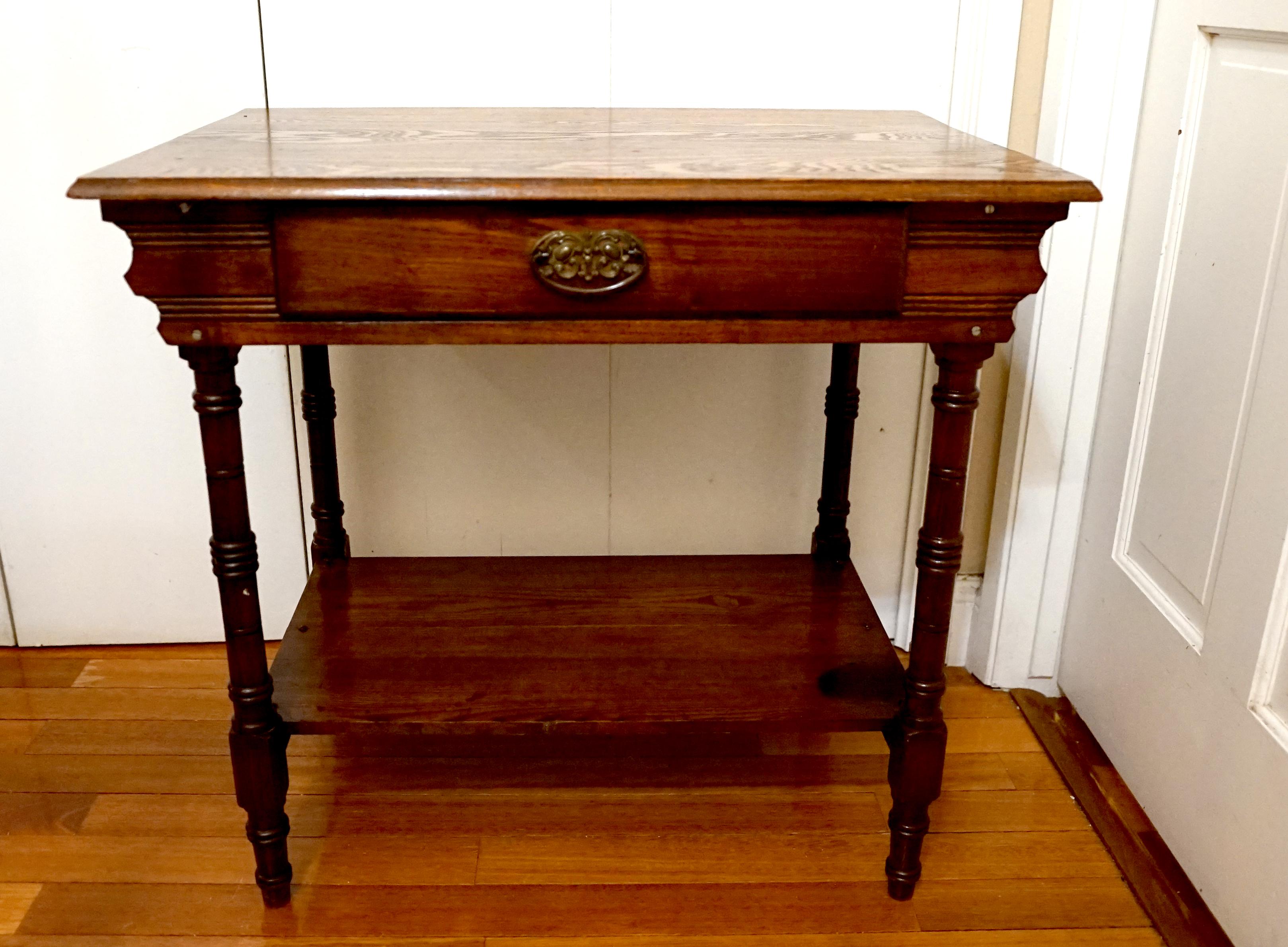 Antique, 19th Century Turned Pine Occasional Table For Sale 5