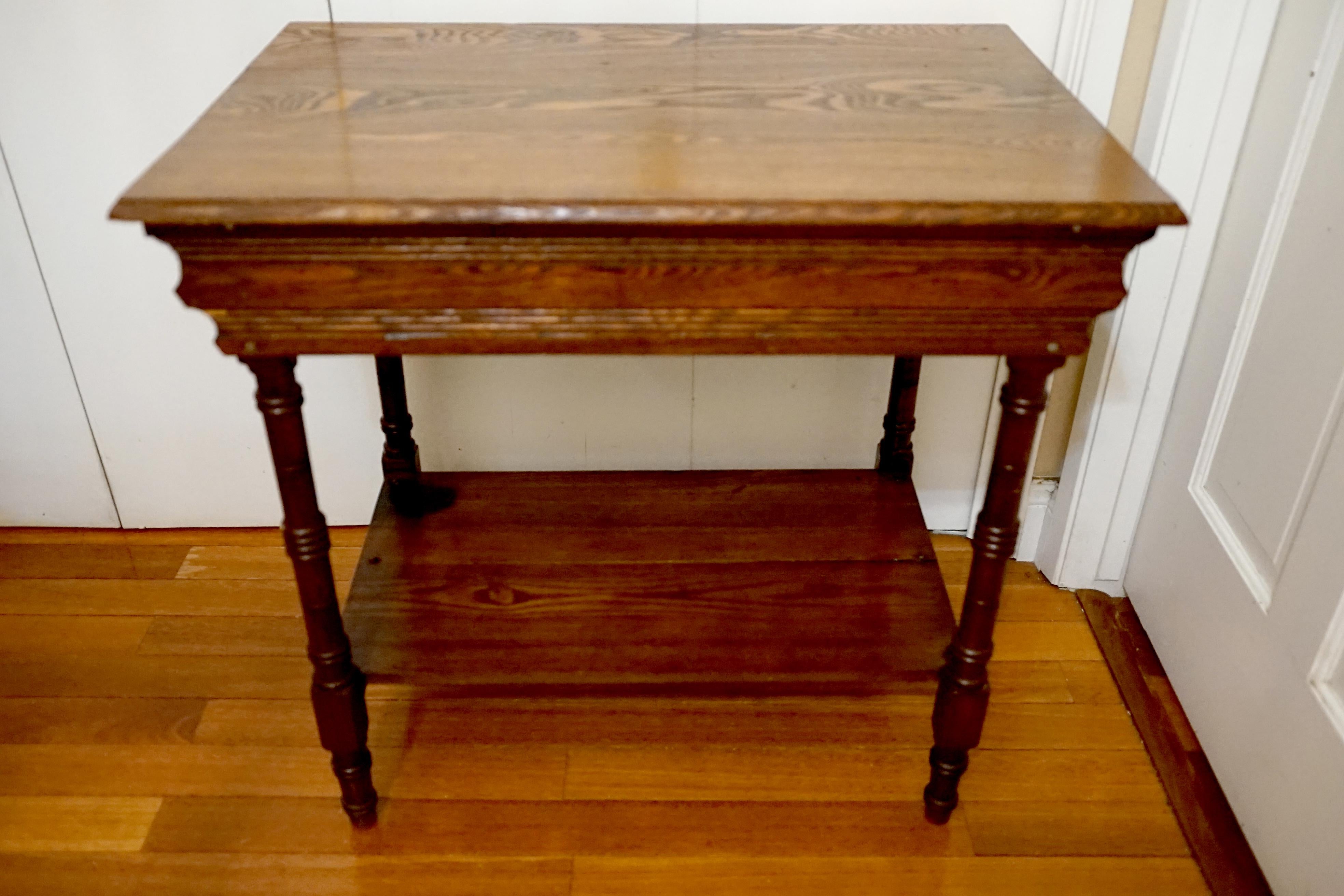 Antique, 19th Century Turned Pine Occasional Table For Sale 8