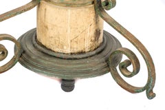 Antique 19th Century Turned Wood Polychrome Painted Column or Pedestal